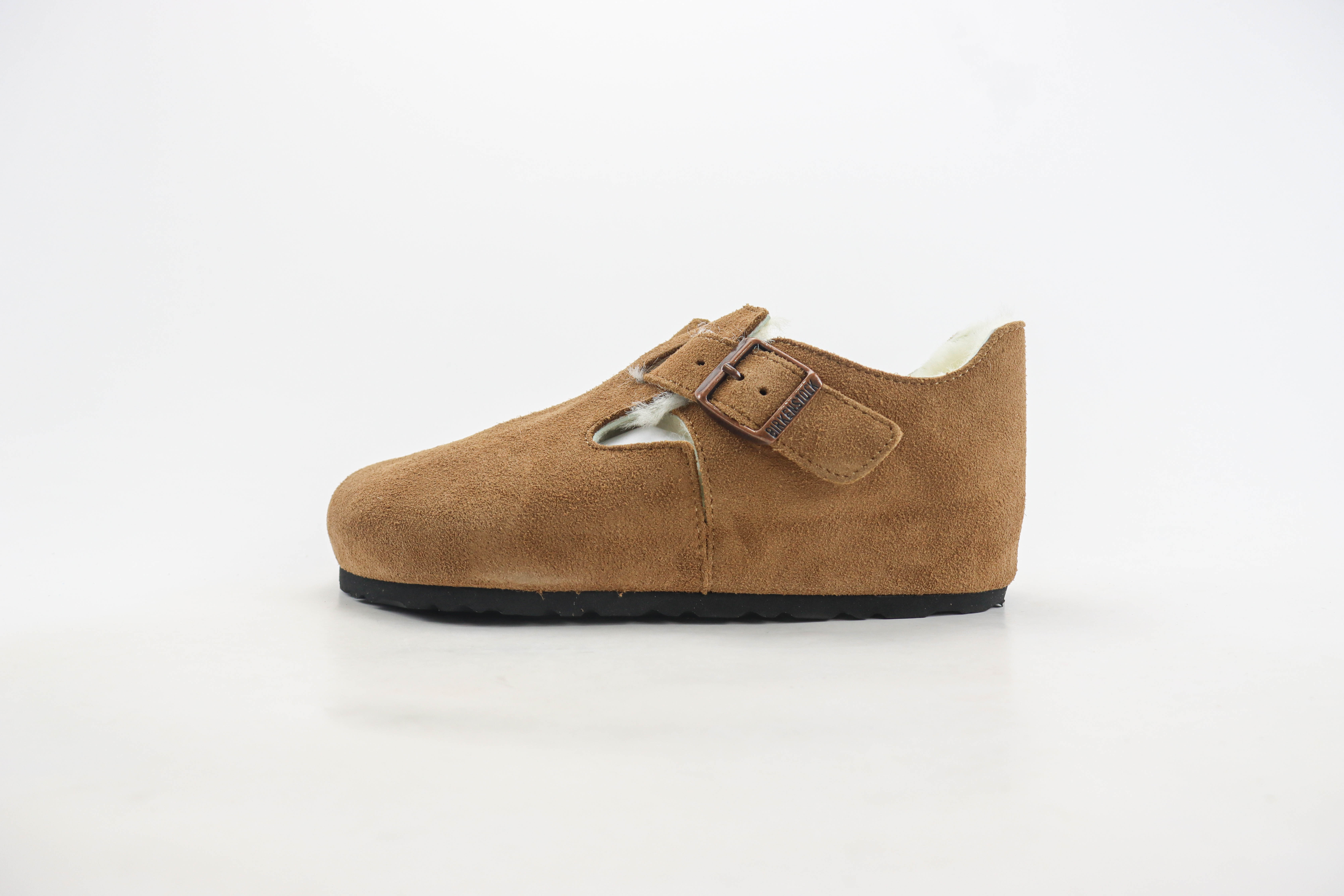 Birkenstock London Shearling Suede - The Noir 