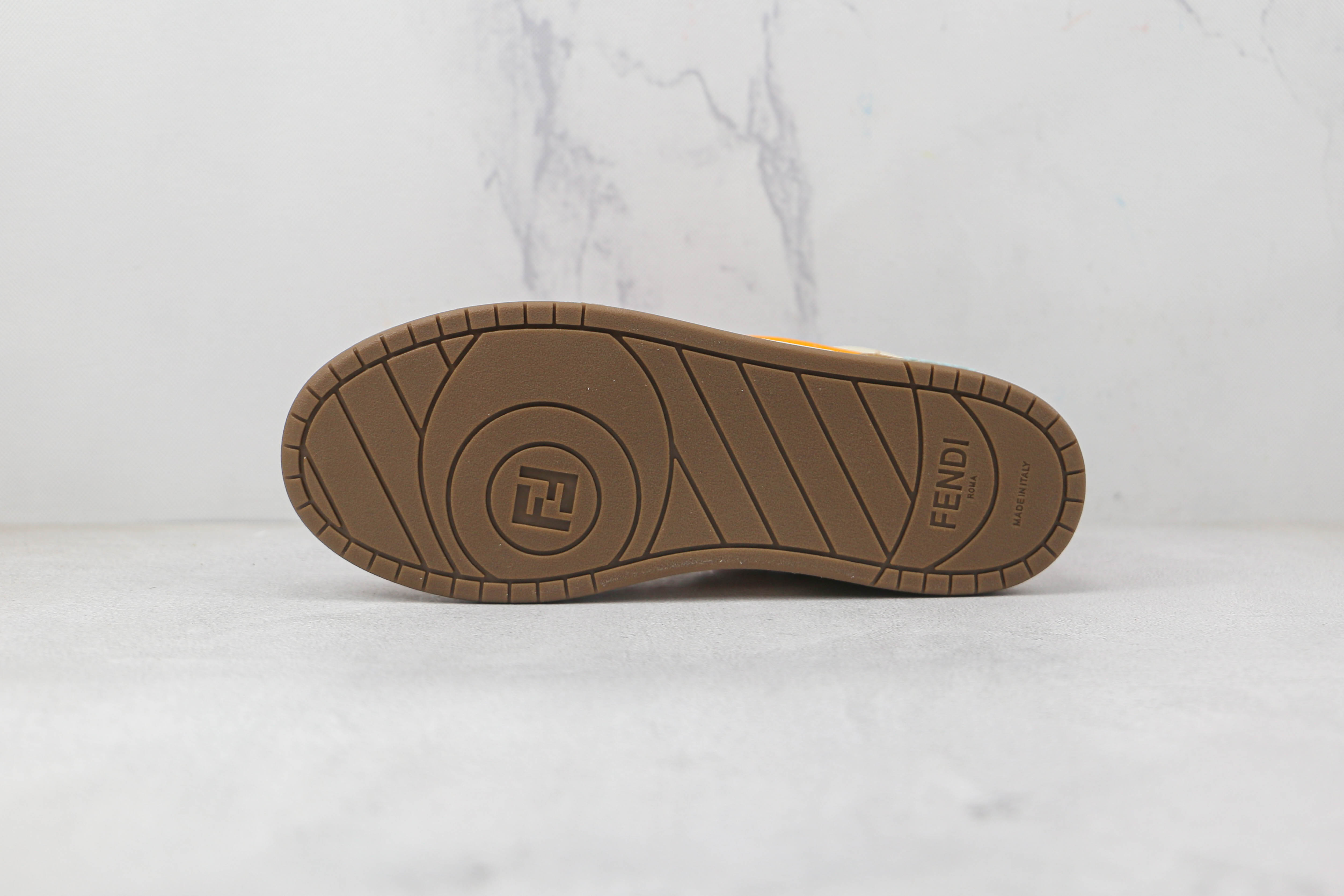 Fendi Match Pink Yellow Suede