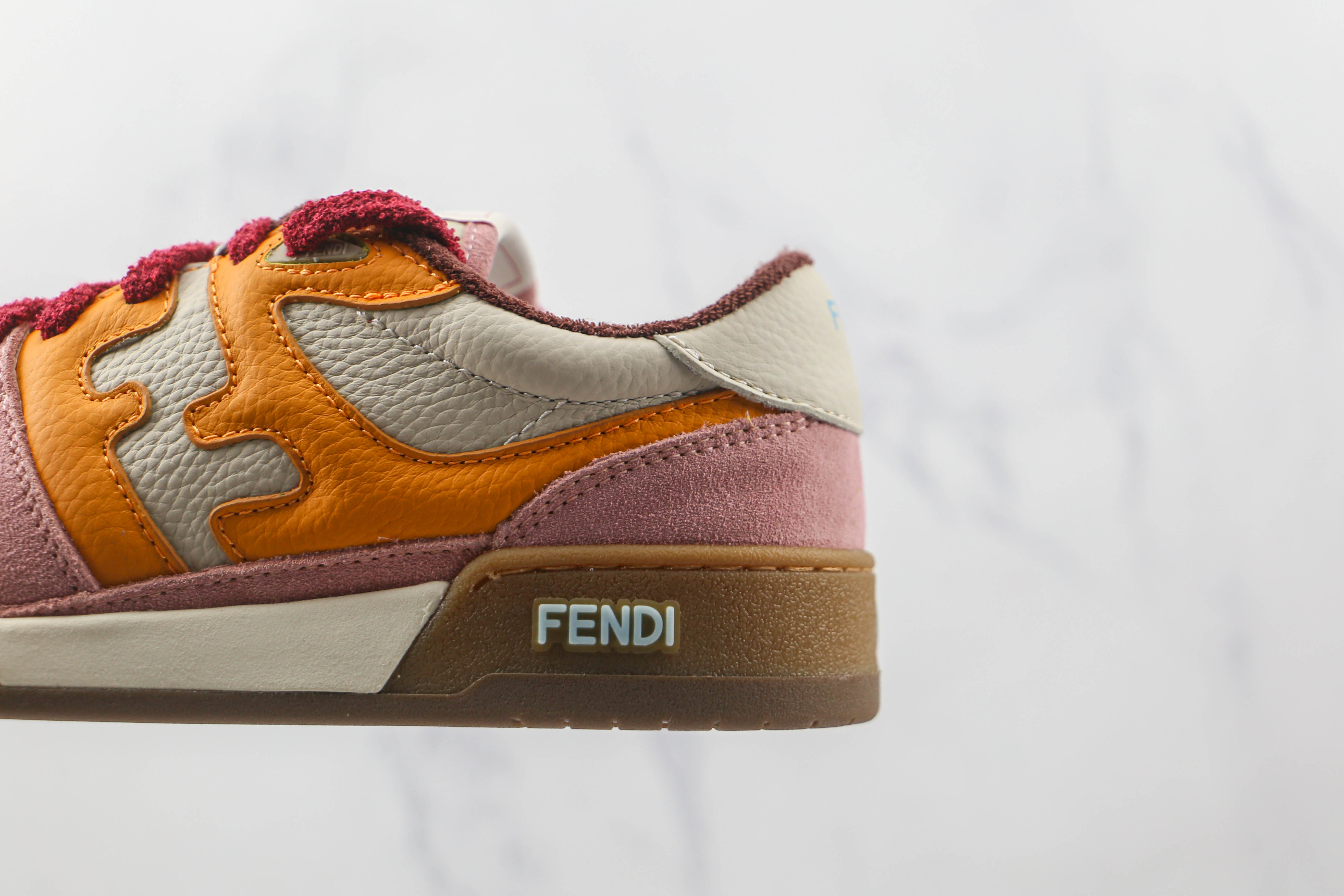Fendi Match Pink Yellow Suede