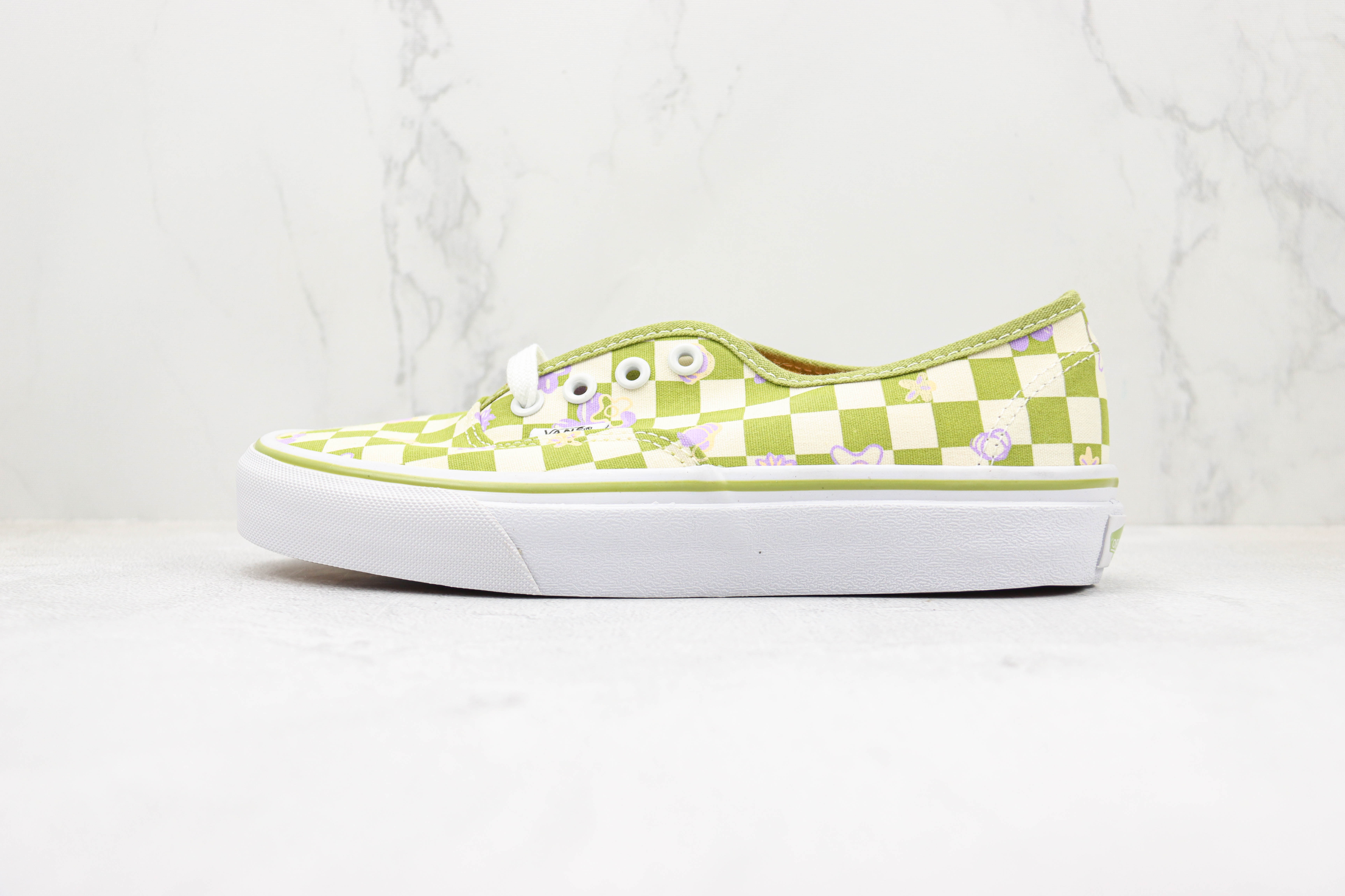 Green Checkered Casual Vans