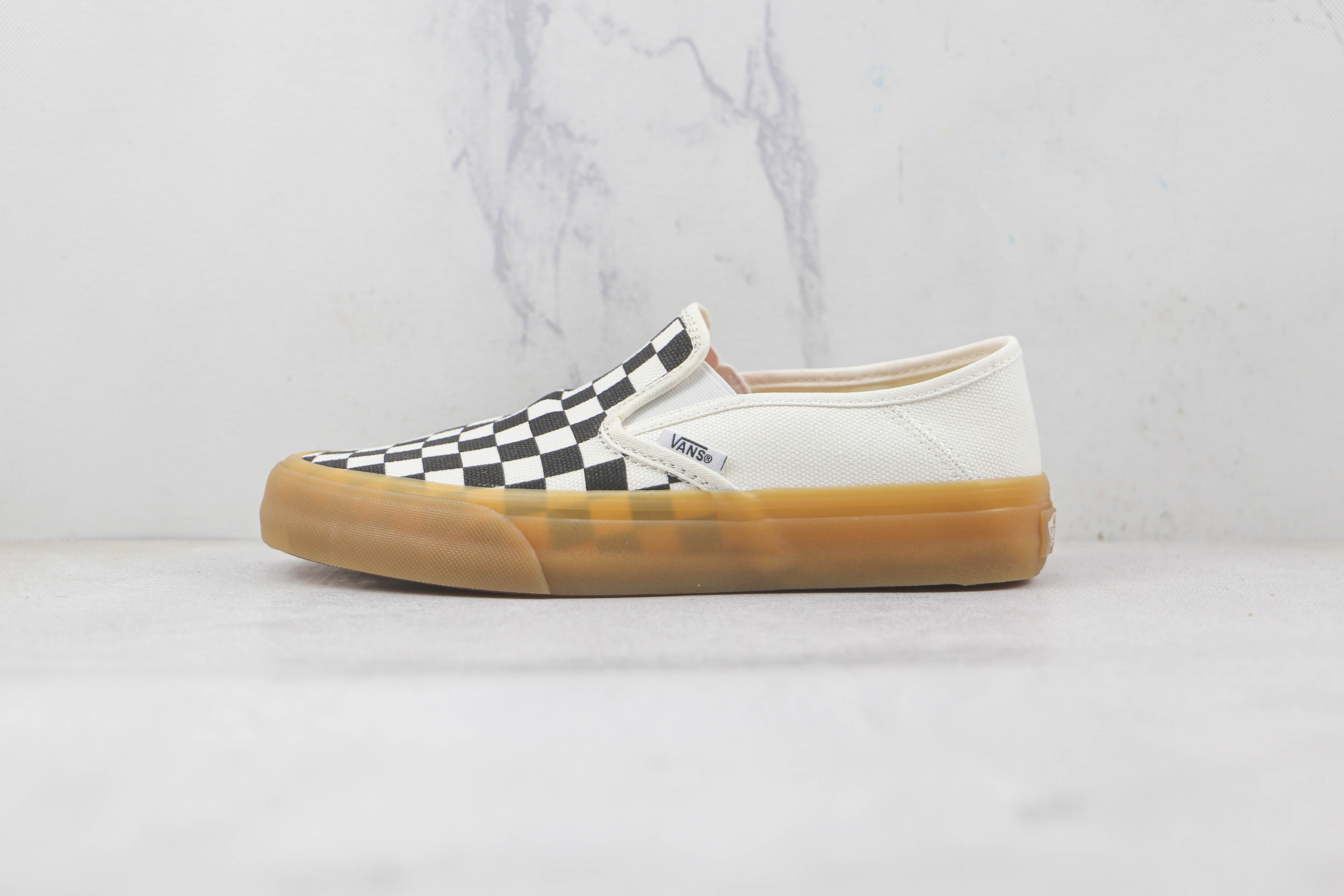 Vans Slip-on 'Checkerboard - Black Marshmallow Gum'