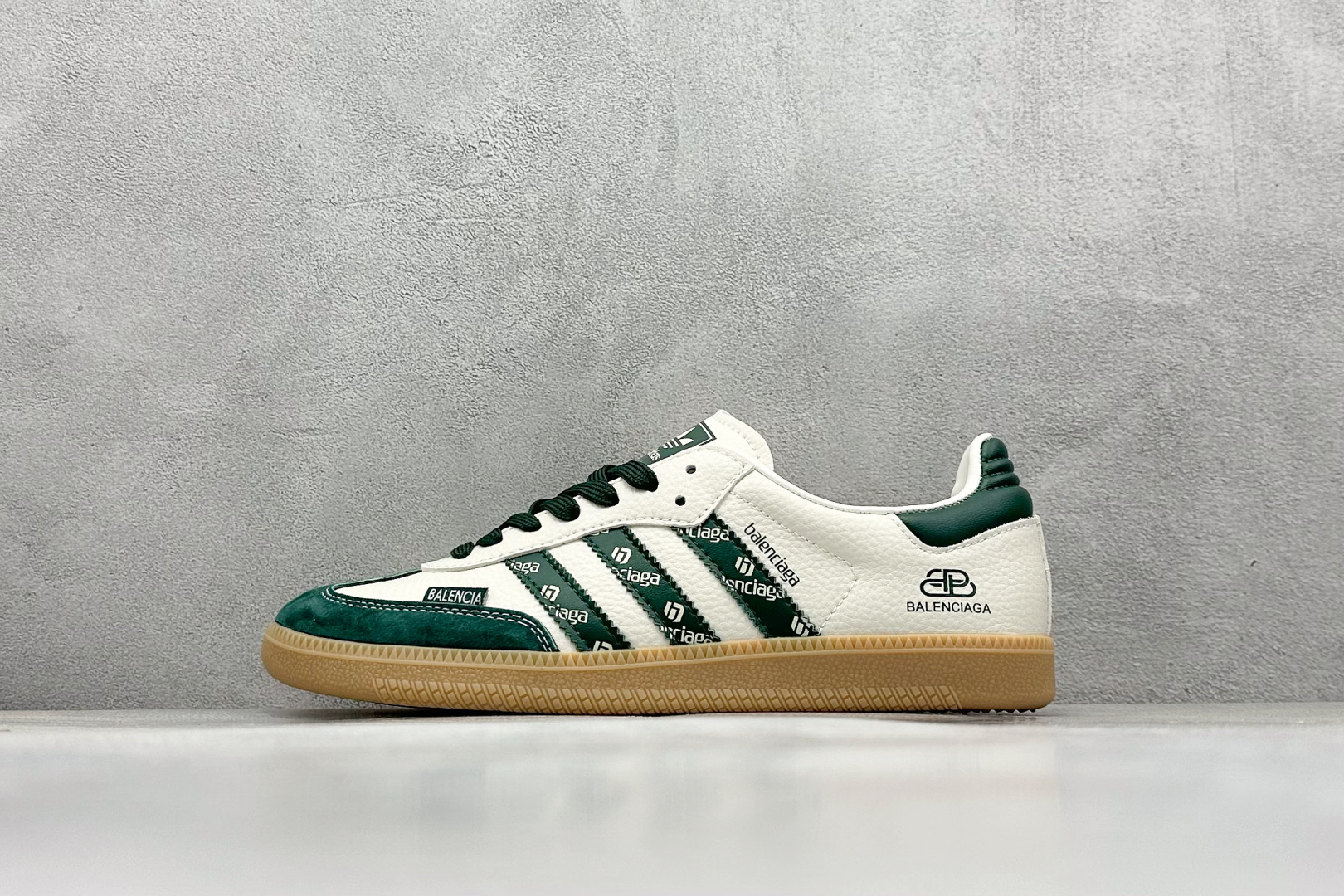 Adidas Samba x Balenciaga Green & White Sneakers