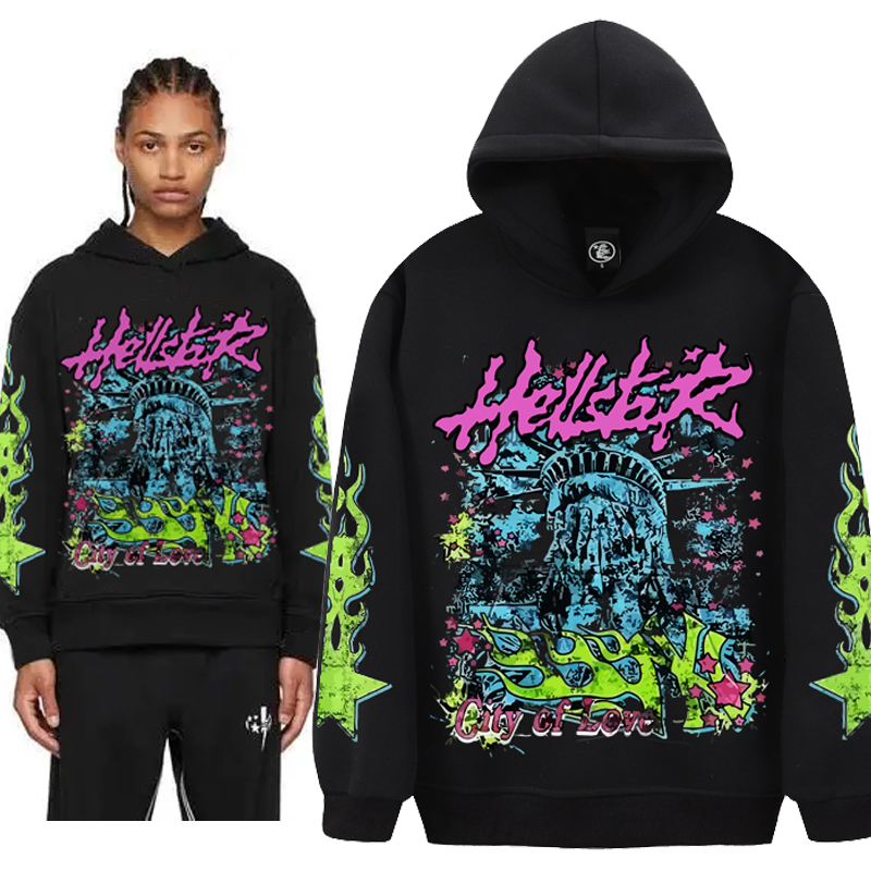 Black - Hellstar Liberty City of Love Hoodie