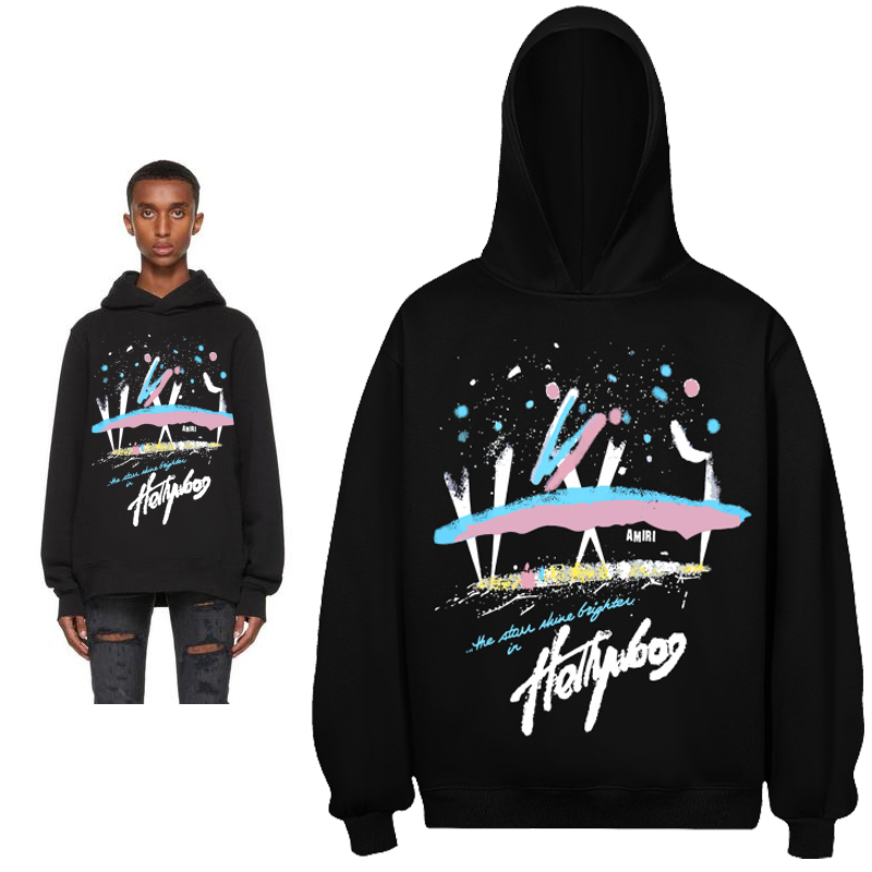 Amiri Hollywood Lights Black Hoodie