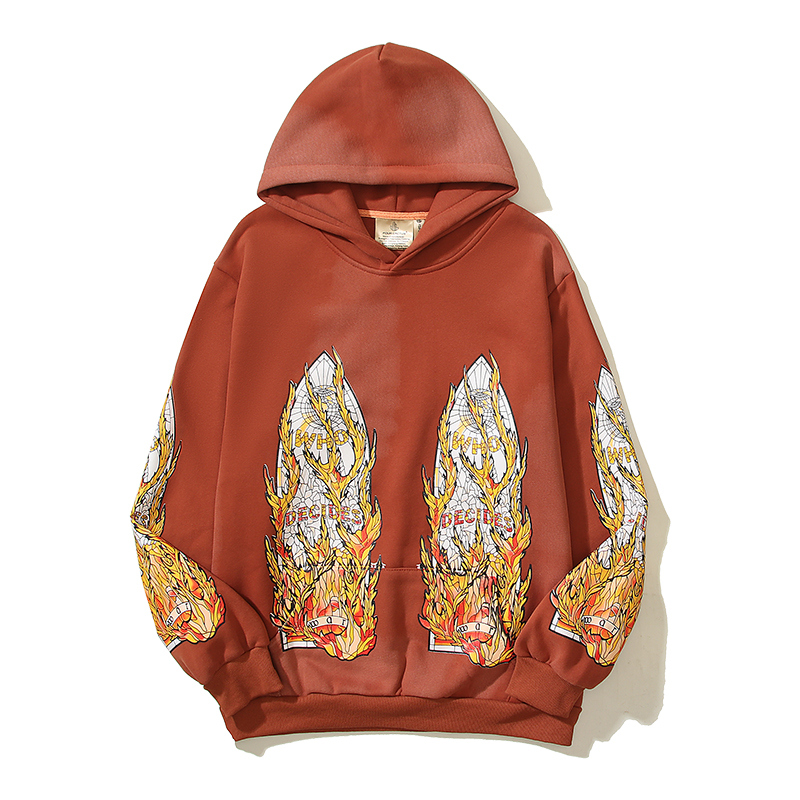 Who Decides War Flame Glass Hoodie 'Rust'