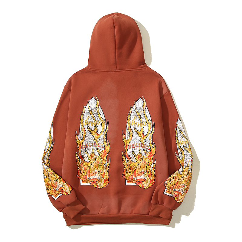 Who Decides War Flame Glass Hoodie 'Rust'
