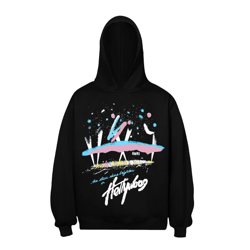 Amiri Hollywood Lights Black Hoodie