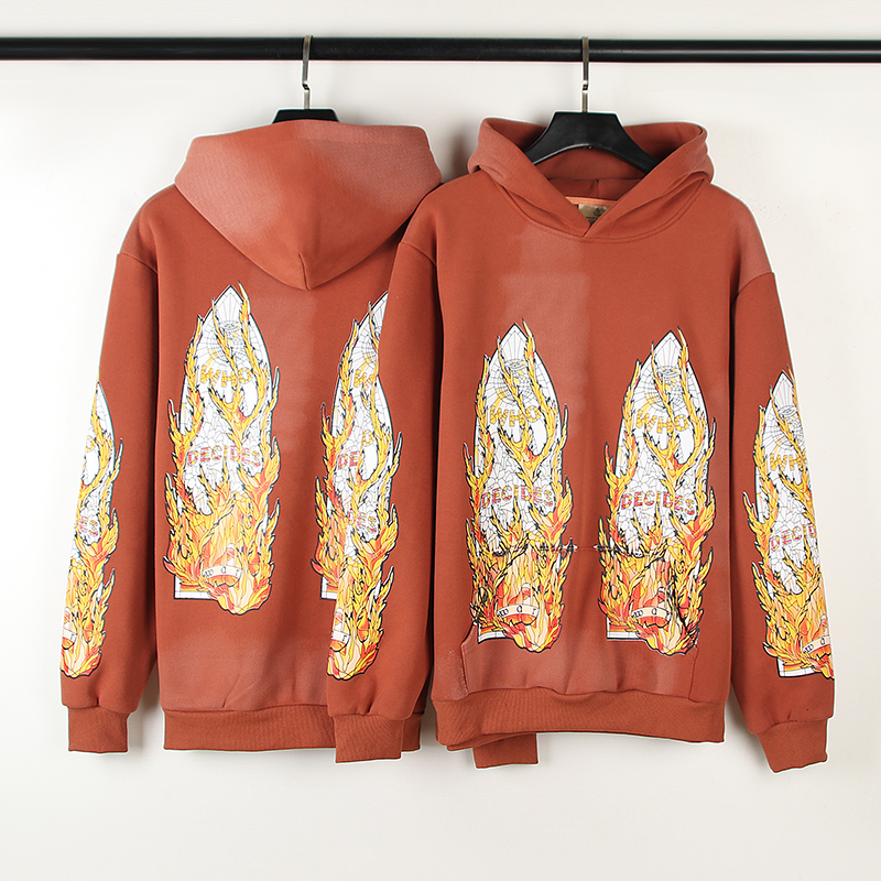 Who Decides War Flame Glass Hoodie 'Rust'
