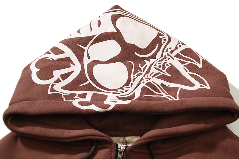 Ed Hardy x Glo Gang x Unknown London zip Hoodie