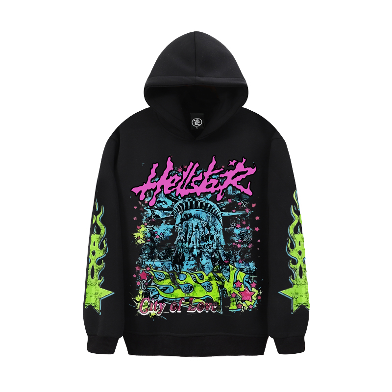 Black - Hellstar Liberty City of Love Hoodie