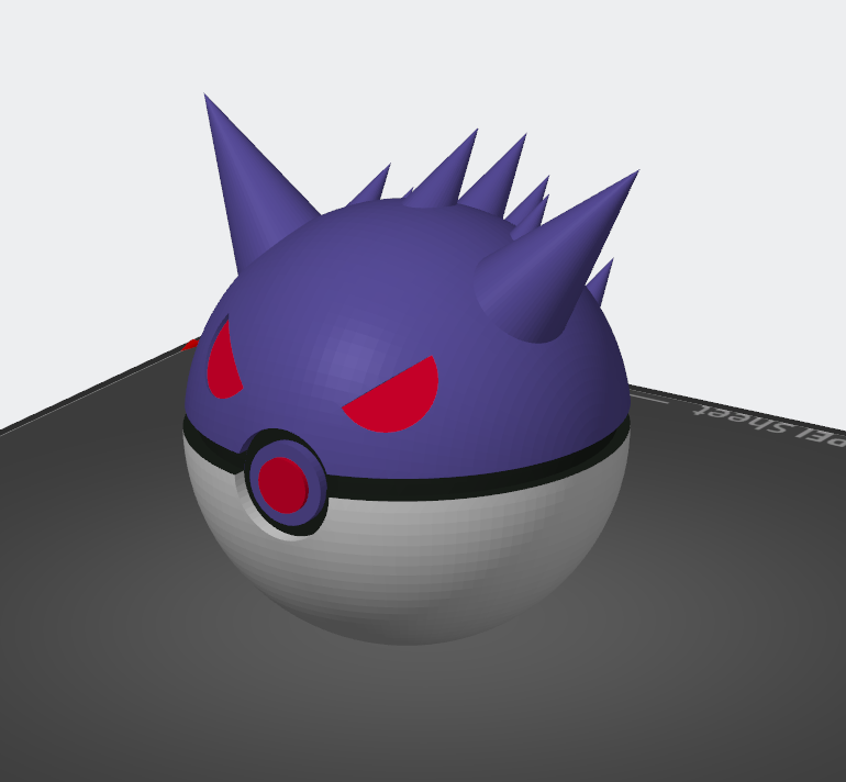 Fichier STL - Ectoplasma/Gengar Pokéball