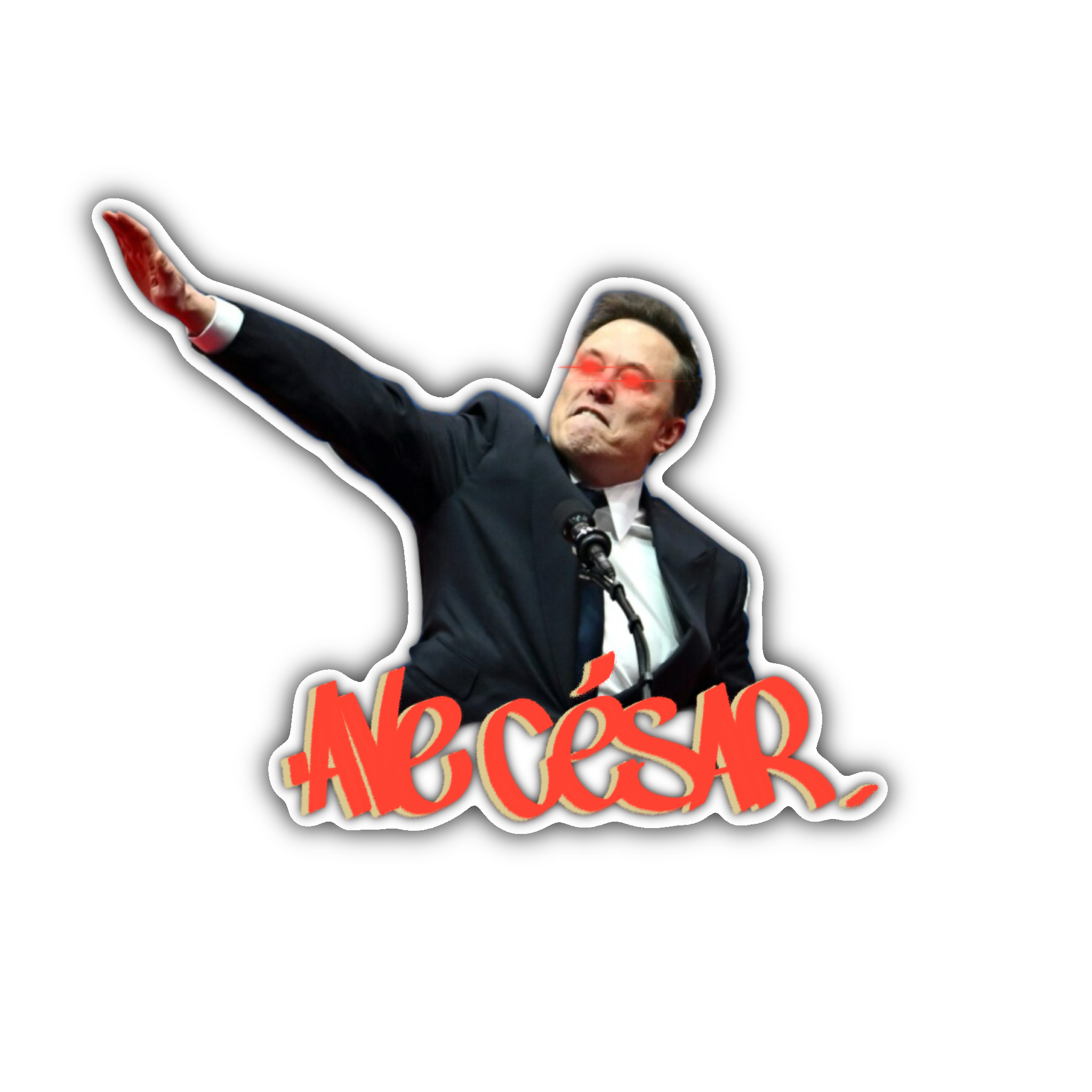 Sticker " Elon Musk " Ave César.