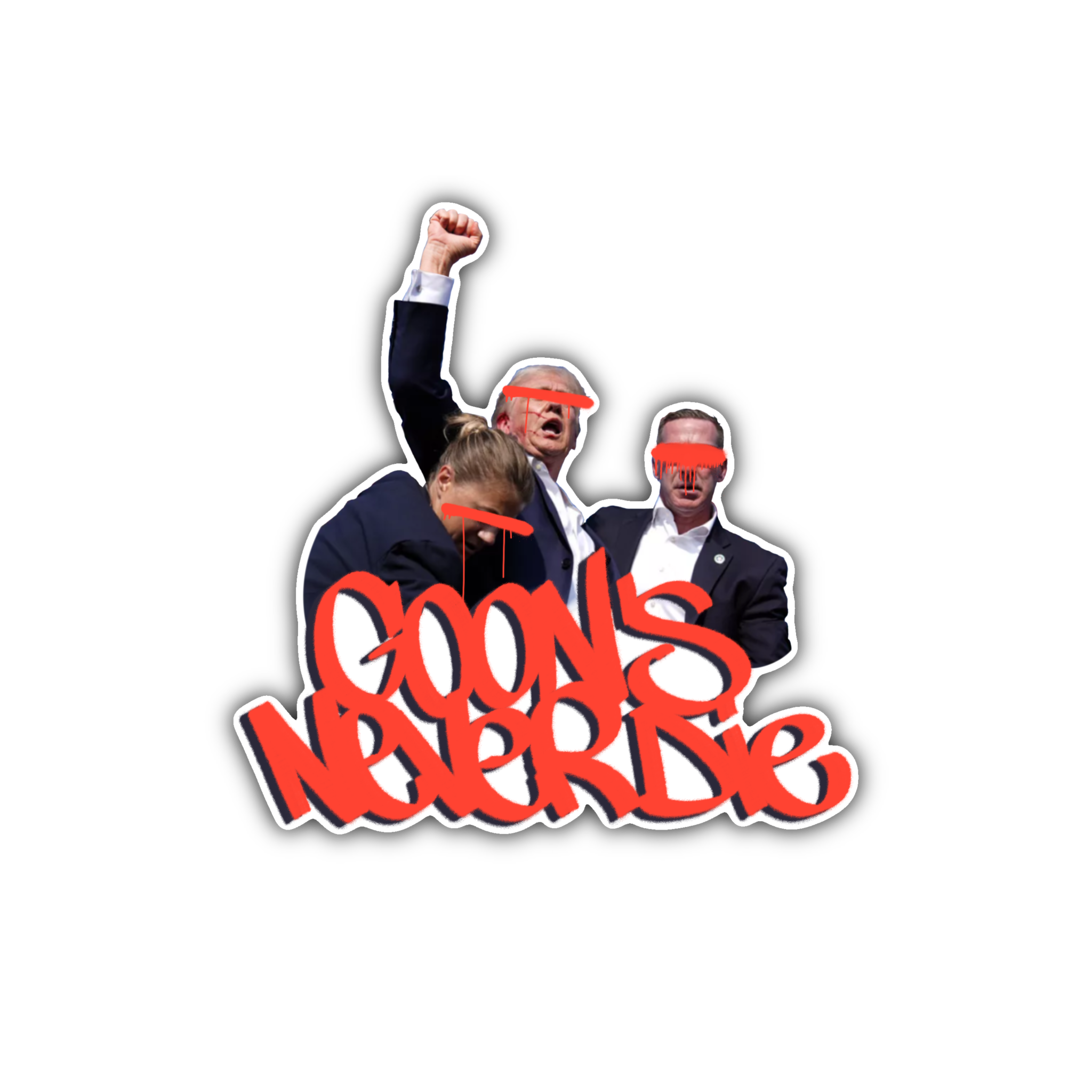 Sticker " TRUMP ATTACK " Goon’s Never Die