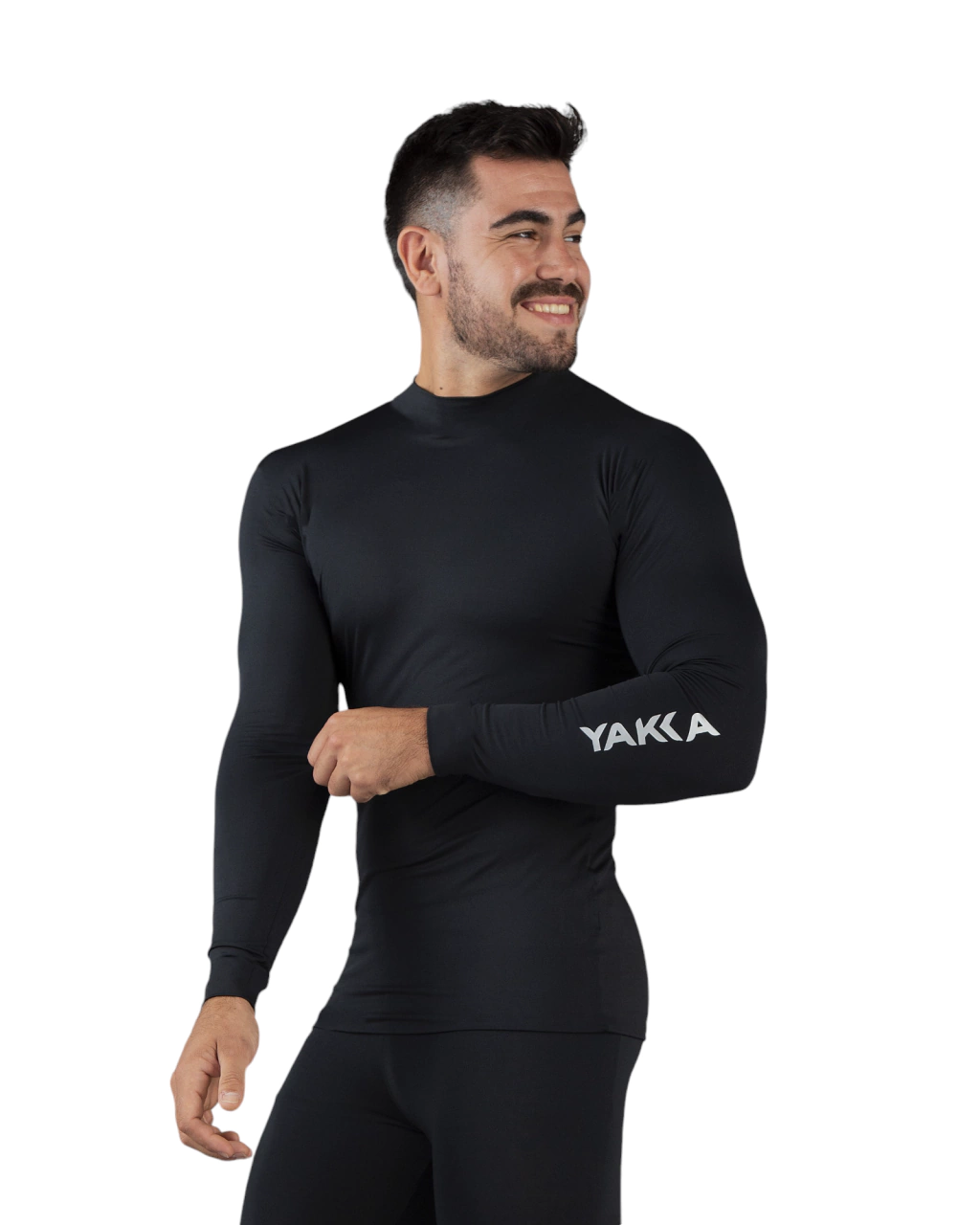 Camiseta térmica de manga larga negra YAKKA