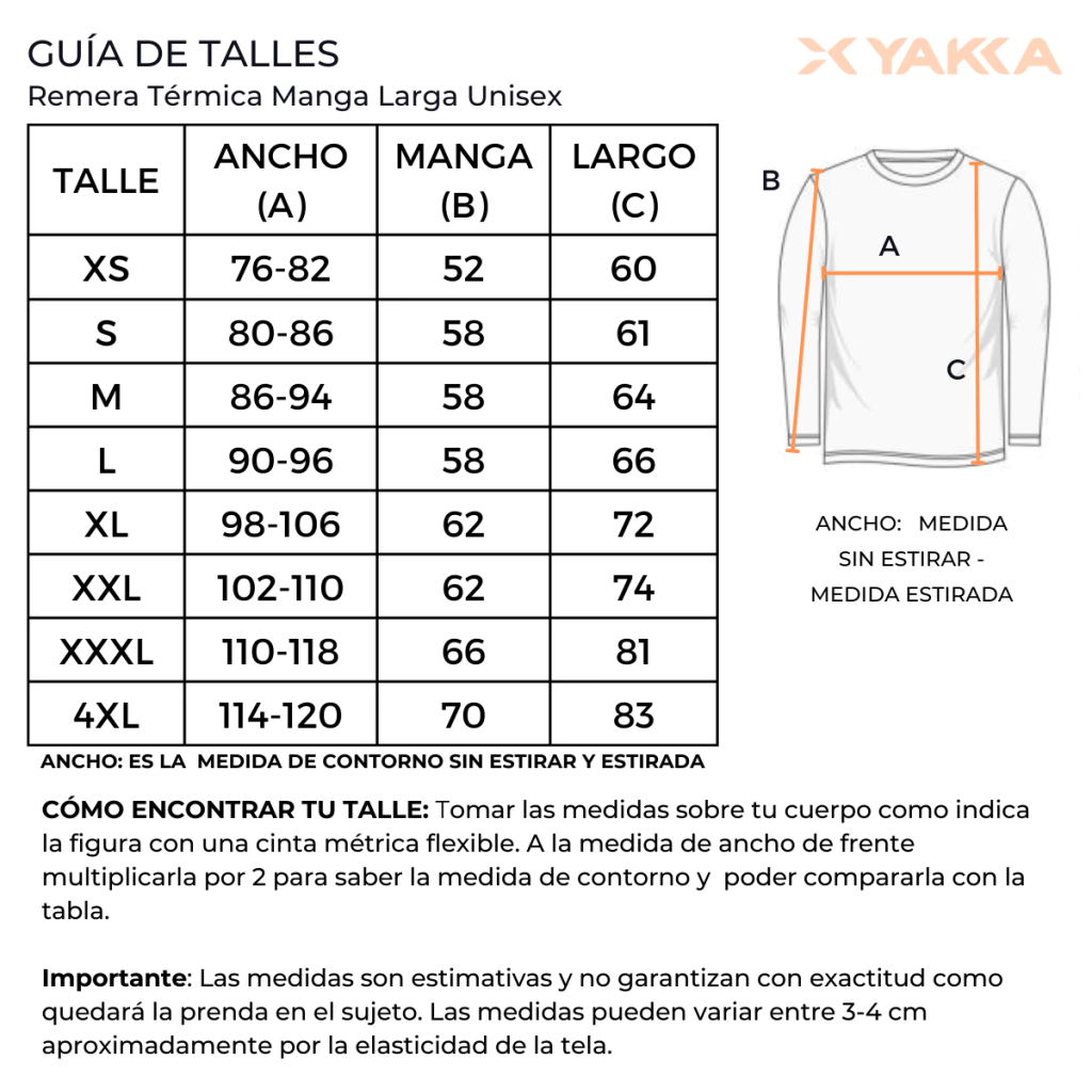 Remera Termica Primera Piel Marino Unisex YAKKA
