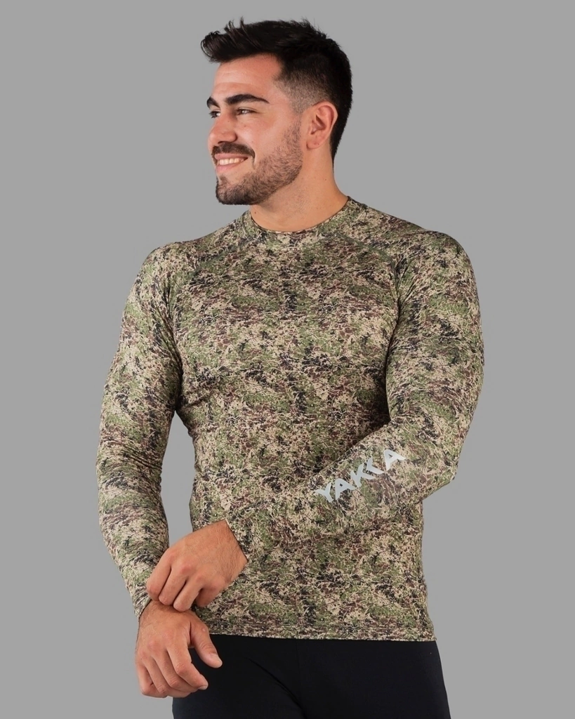 Remera Térmica Sublimada Unisex Manga Larga Terra YAKKA