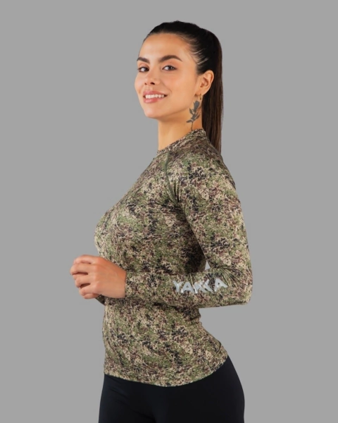 Remera Térmica Sublimada Unisex Manga Larga Terra YAKKA