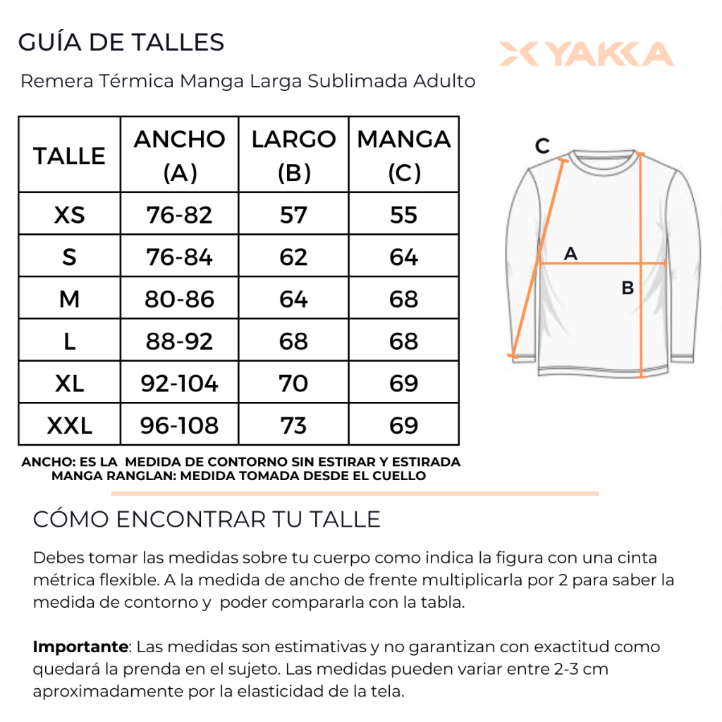 Remera Térmica Sublimada Unisex Manga Larga Terra YAKKA