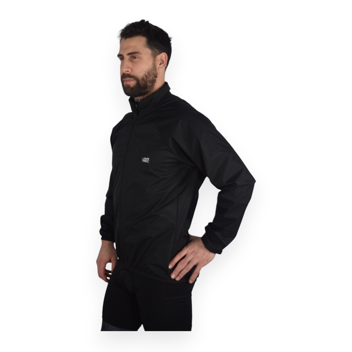 Campera Ciclista Jar Vec Coppi Plus Negra impermeable