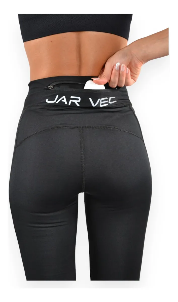 Calza Larga Mujer Jar Vec Runner C/ Bolsillo Negra