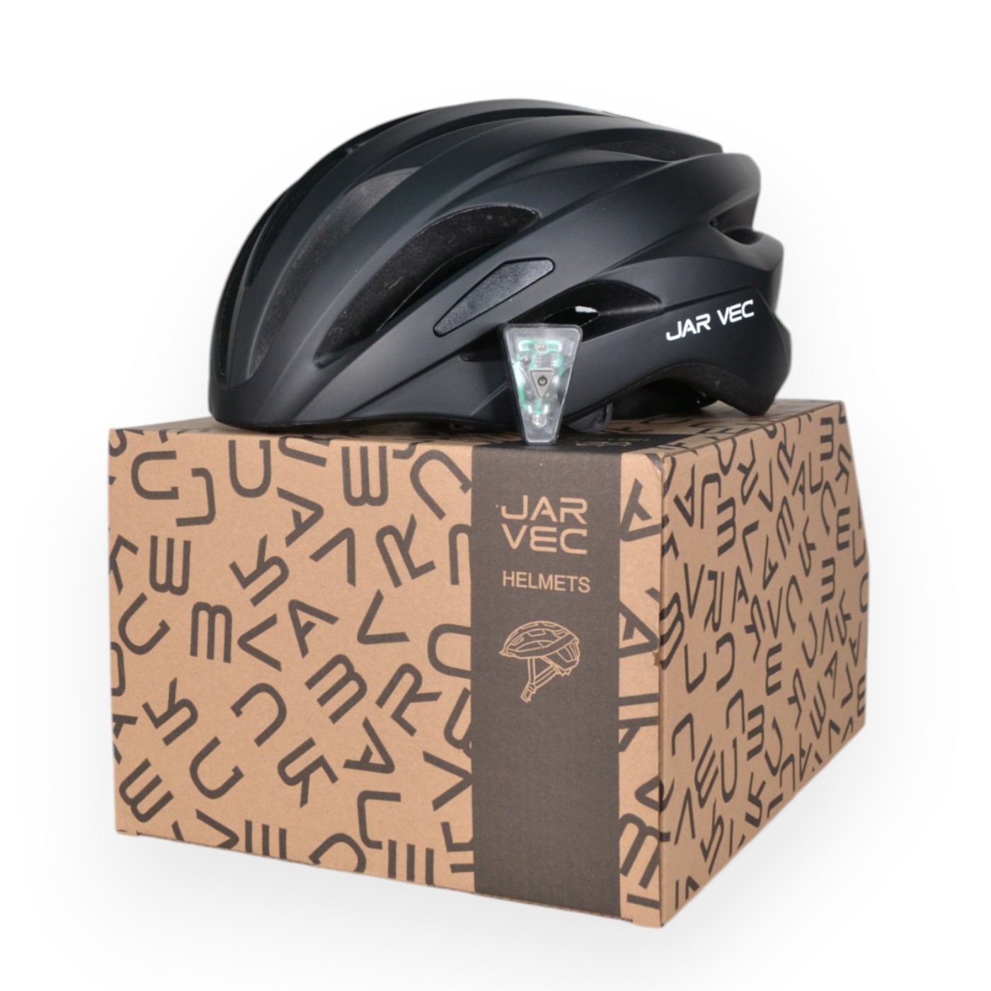 Casco Jar Vec Ganna Regulable Con Luz Trasera Negro Mate