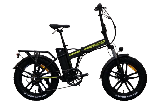 KRON ZUMA - 20" KATLANIR - 7 VİTES - M.DISC - ELEKTRİKLİ - MAT SİYAH/NEON SARI