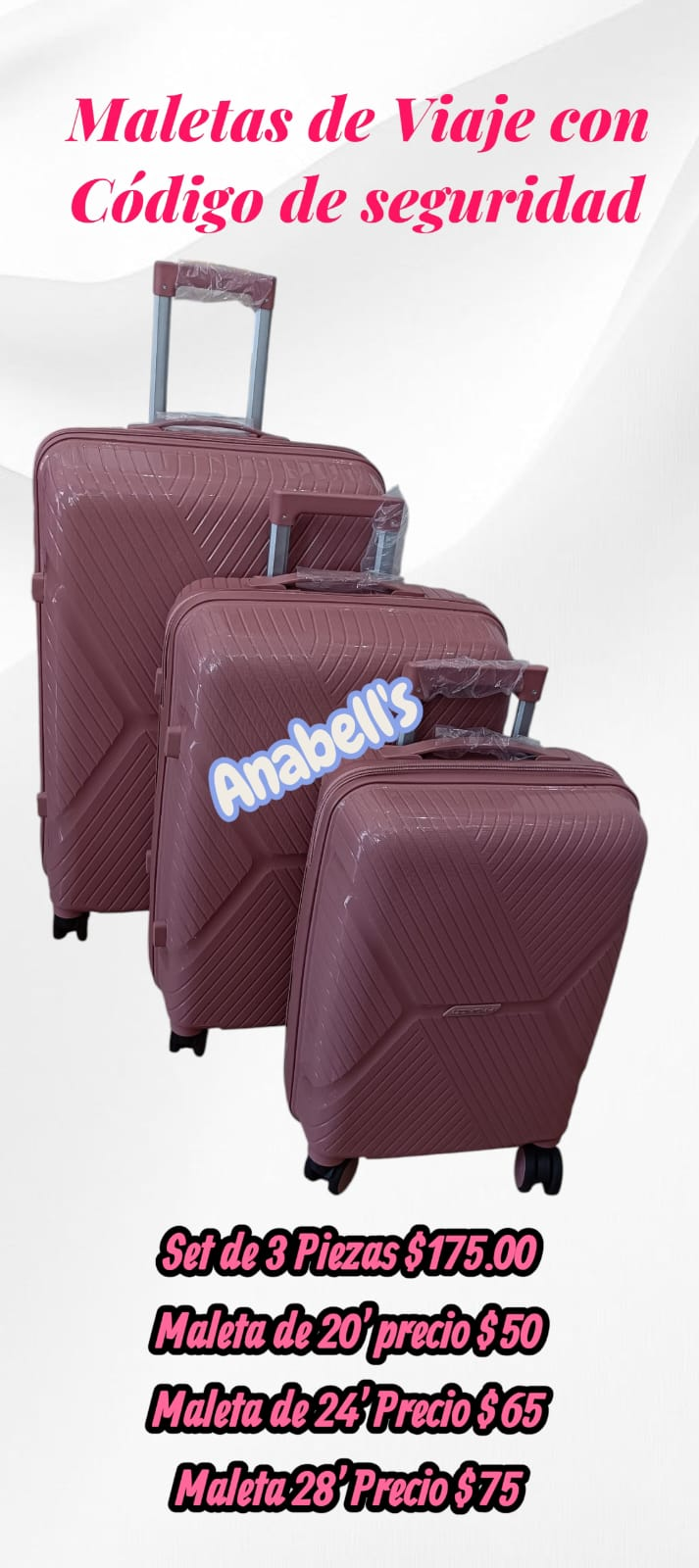 Maletas de viaje con código de seguridad