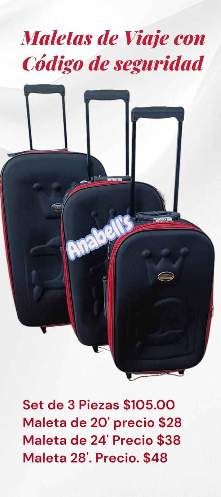 Maletas de viaje con código de seguridad