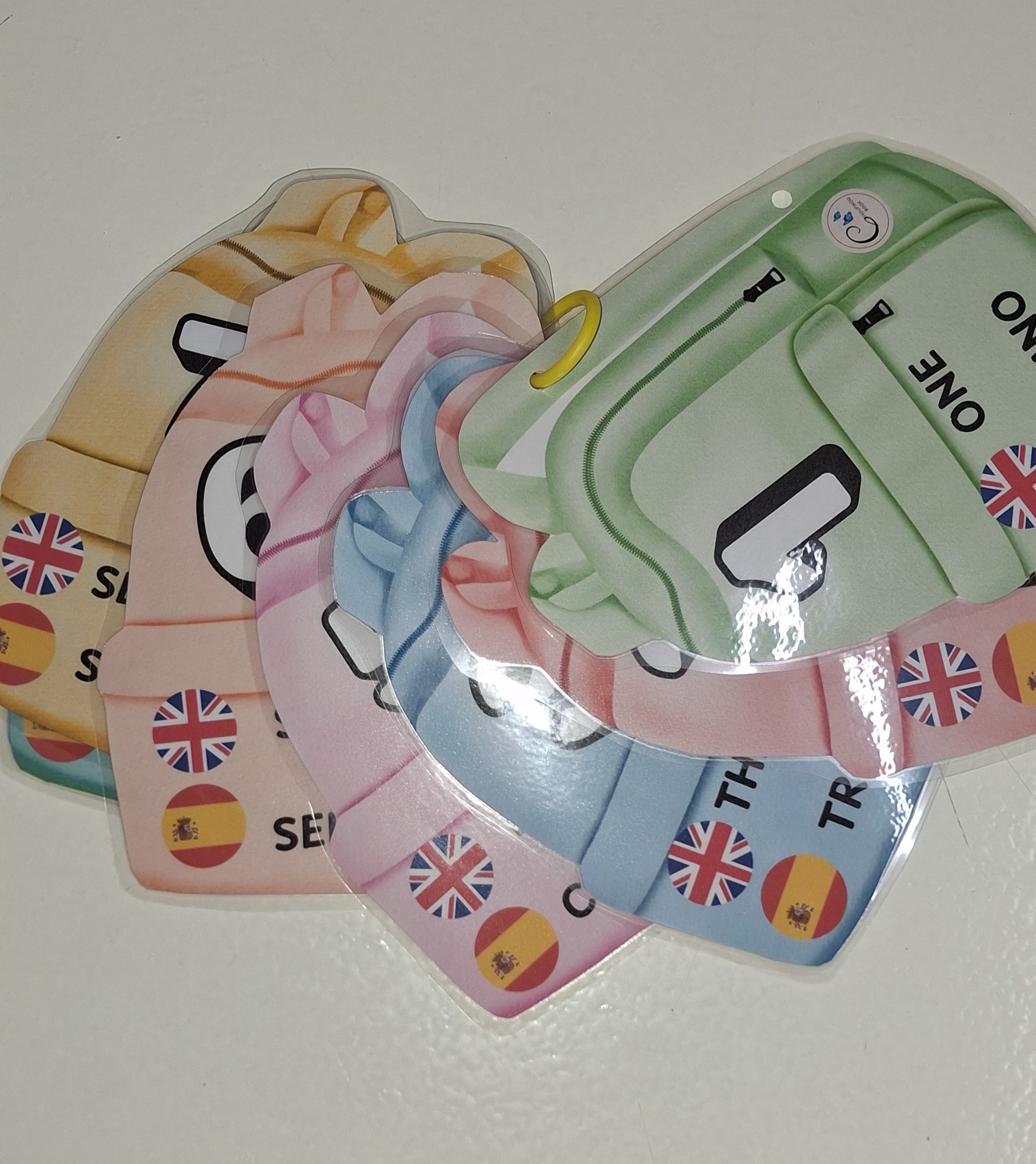 Cartes cartables des chiffres Anglais/Espagnol