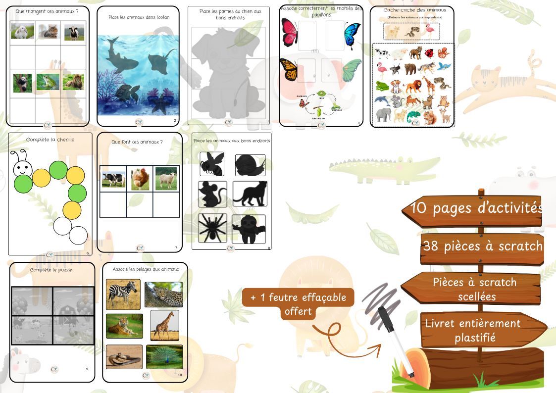 Les animaux dès 2 ans