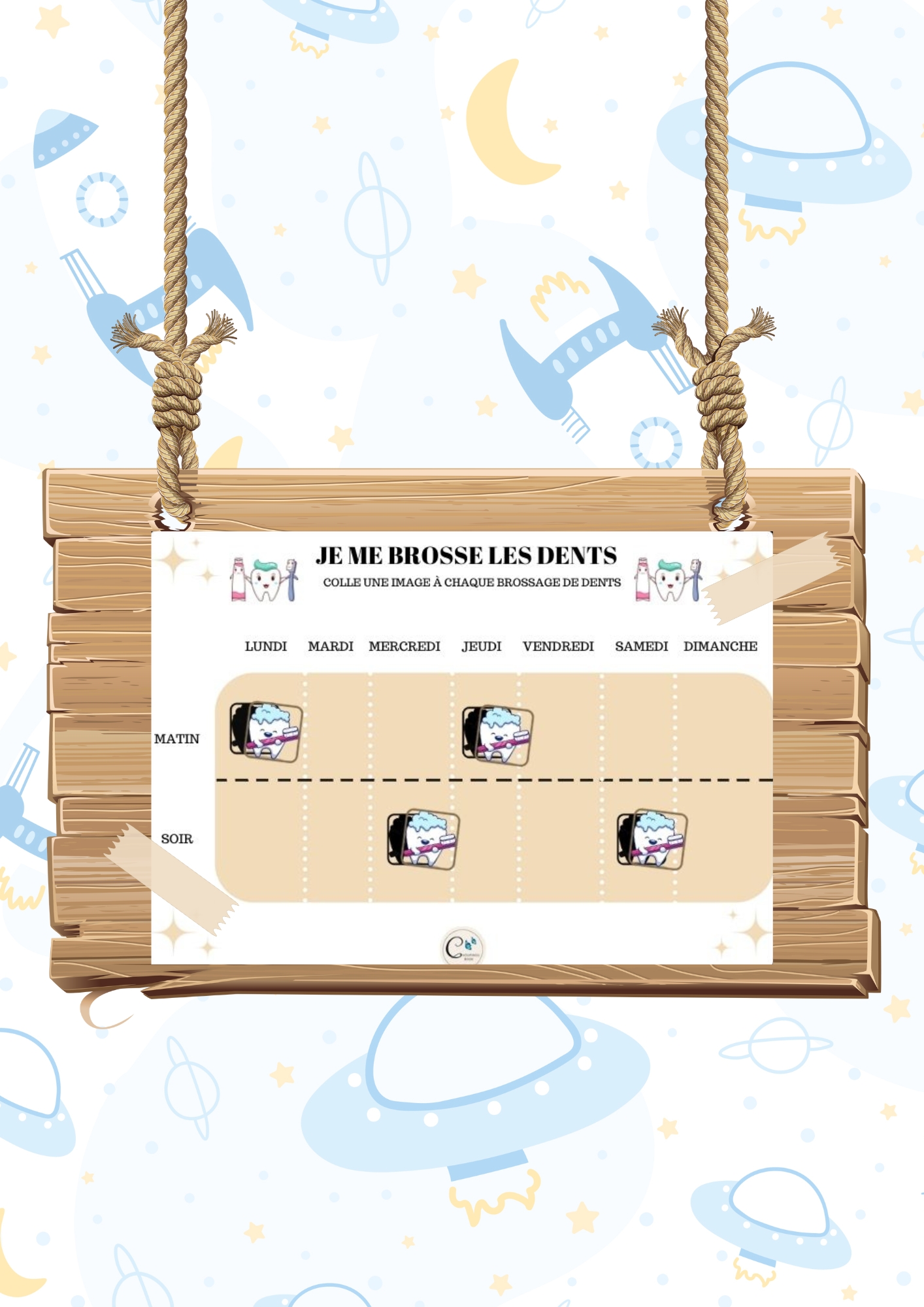 Support : je me brosse les dents