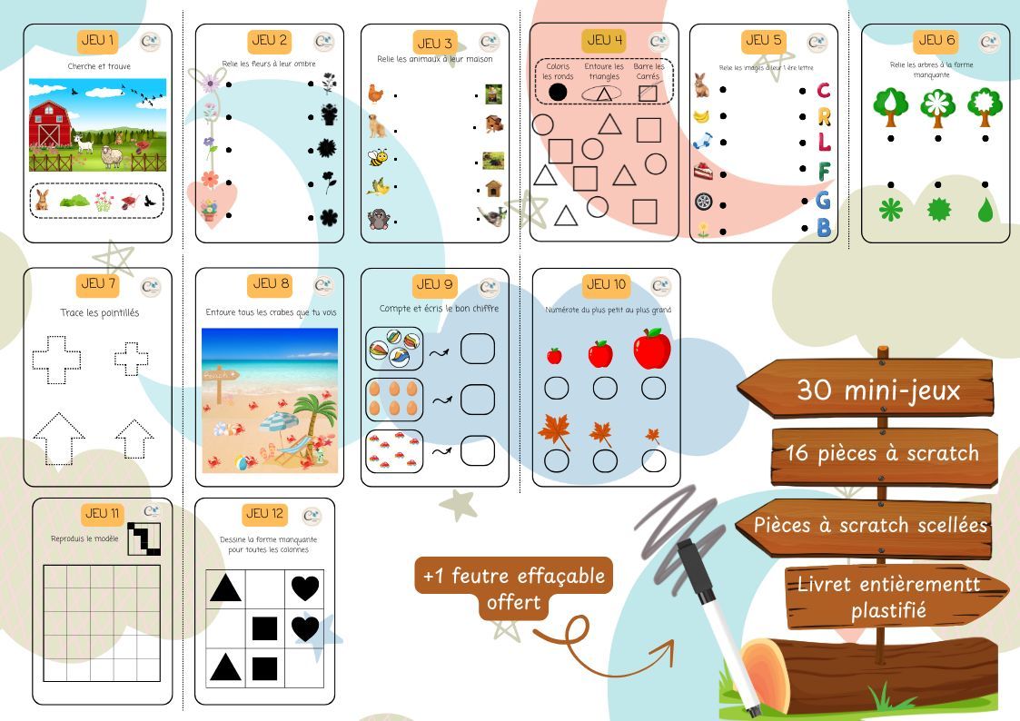 Livret de poche mini-jeux