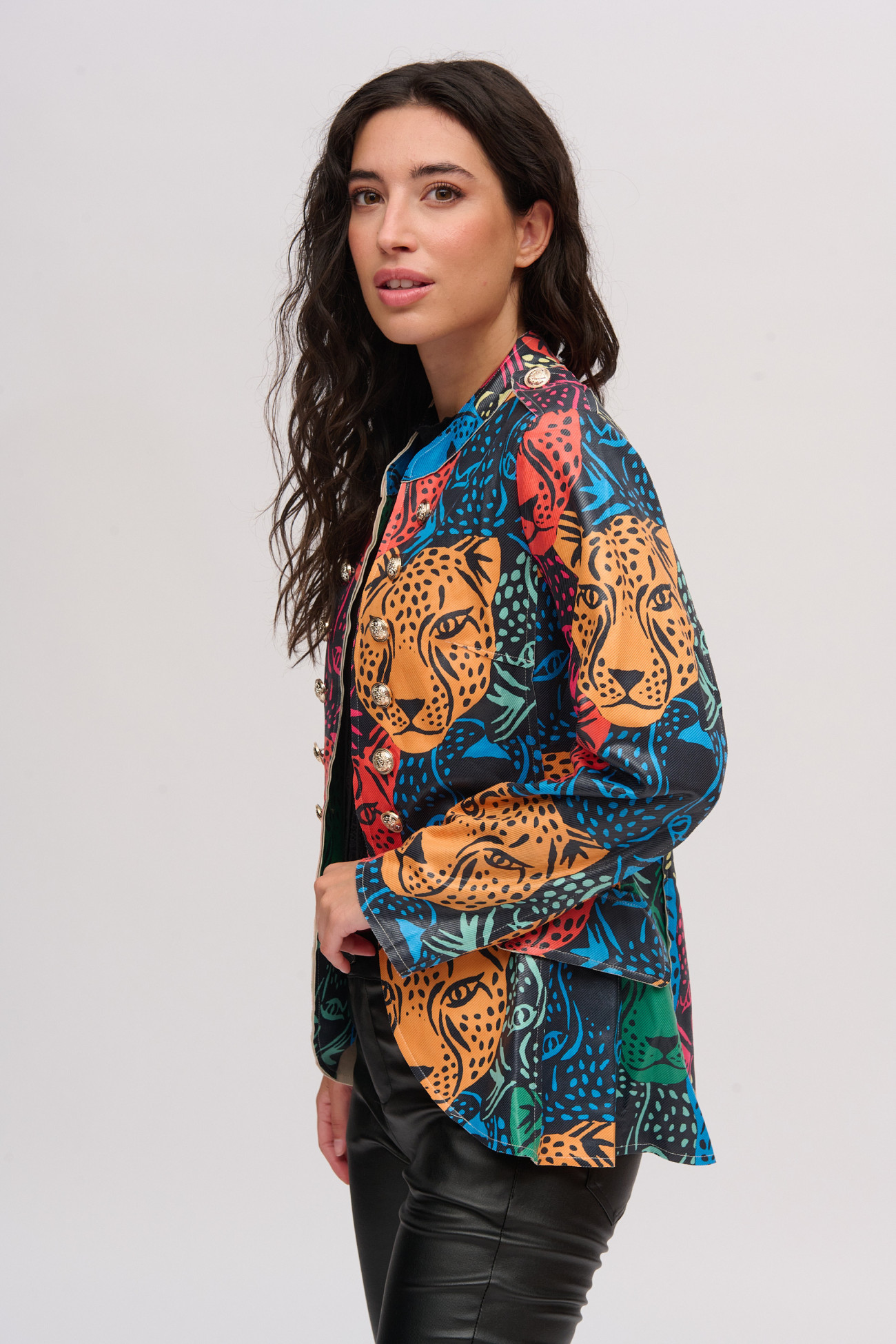 Chaqueta estampada de colores