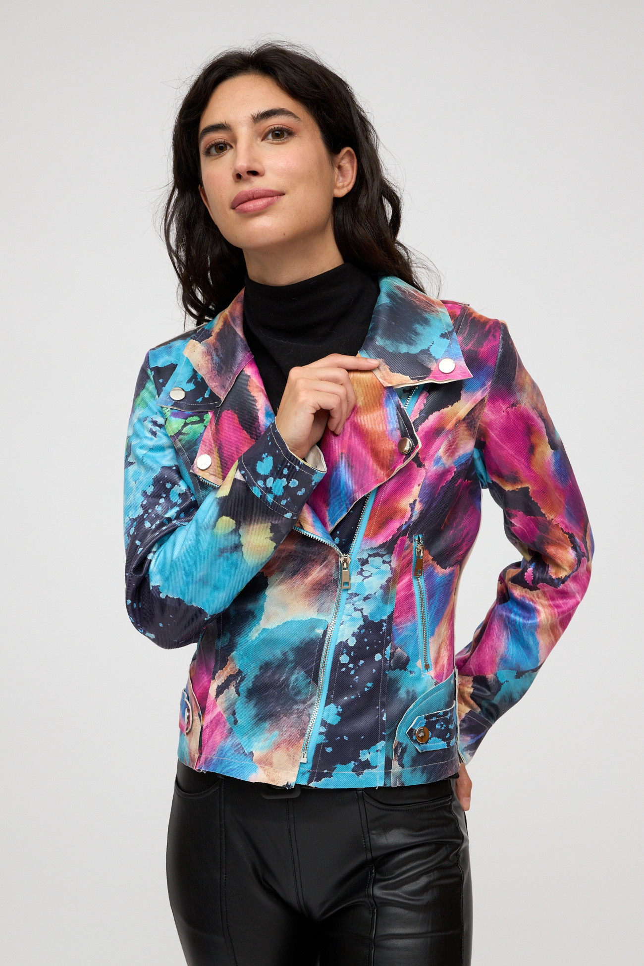 Chaqueta multicolor vibrante