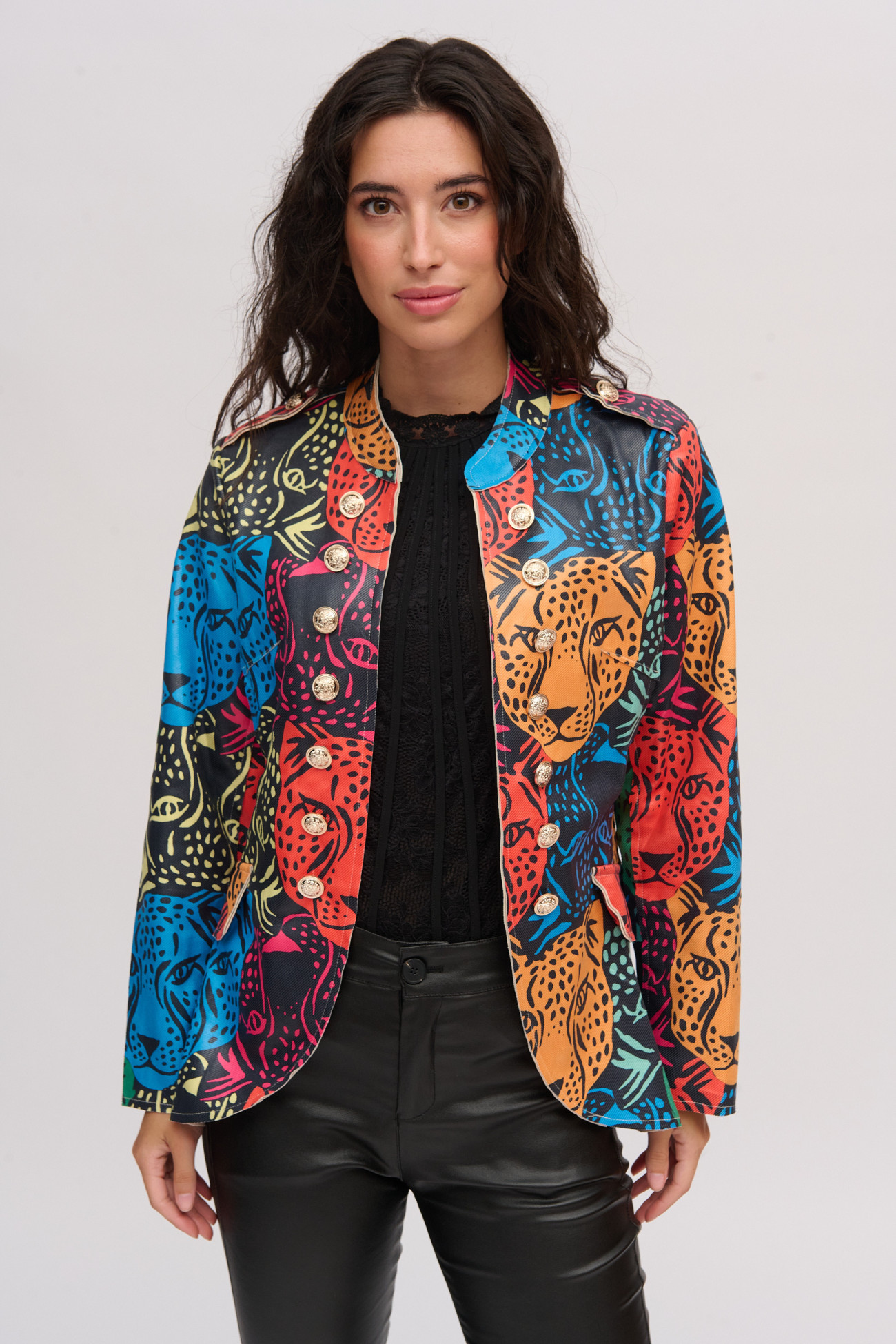 Chaqueta estampada de colores