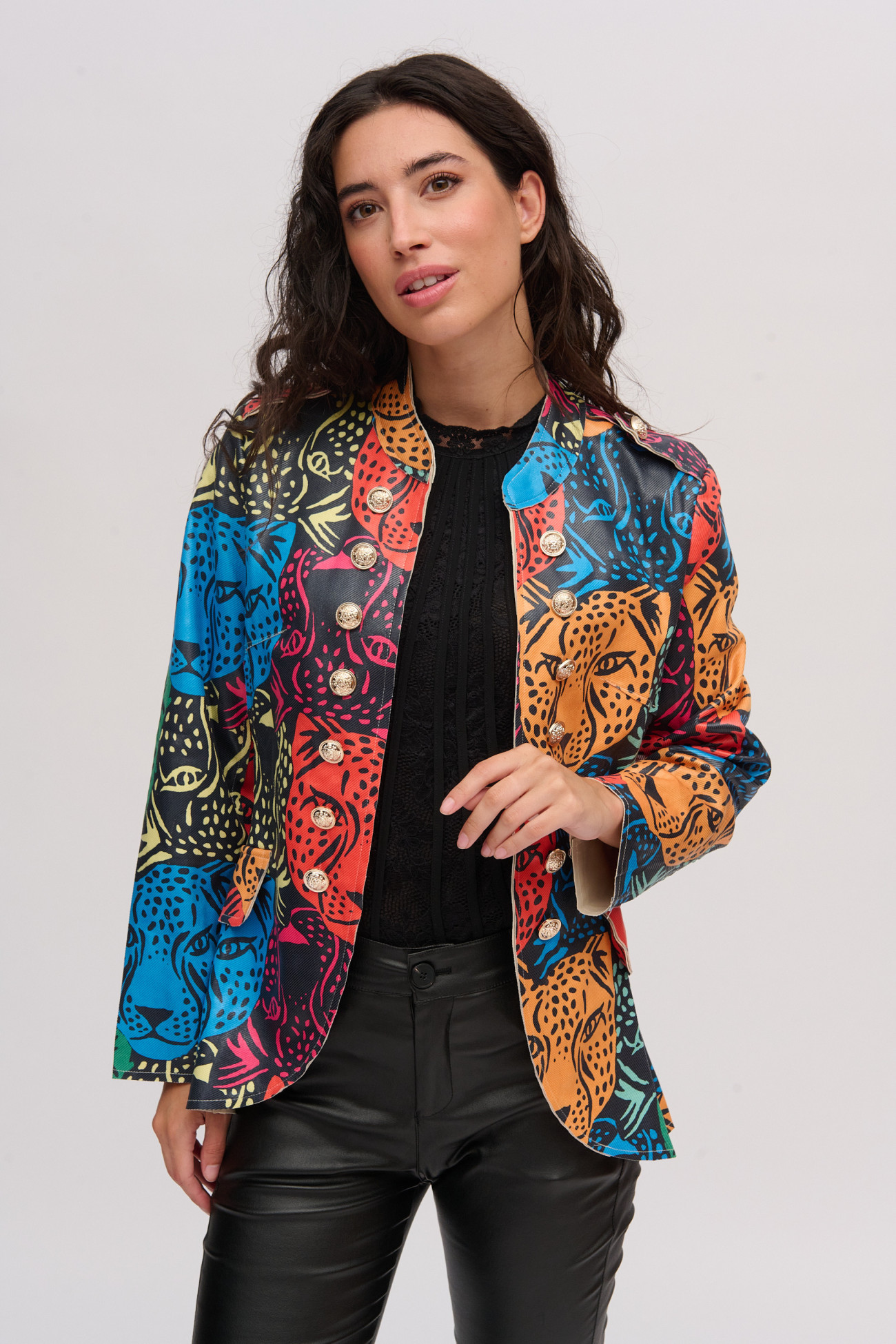 Chaqueta estampada de colores