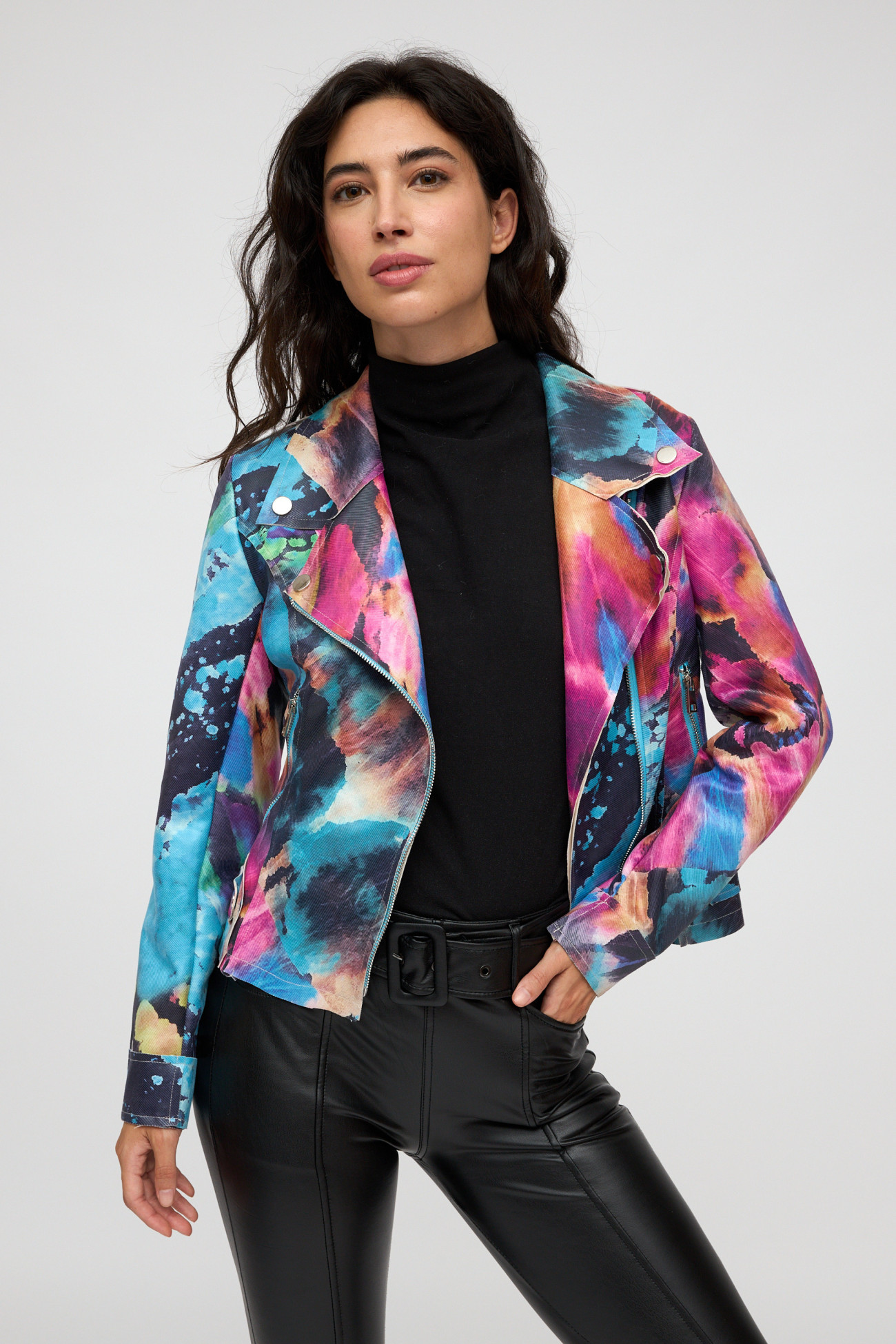 Chaqueta multicolor vibrante