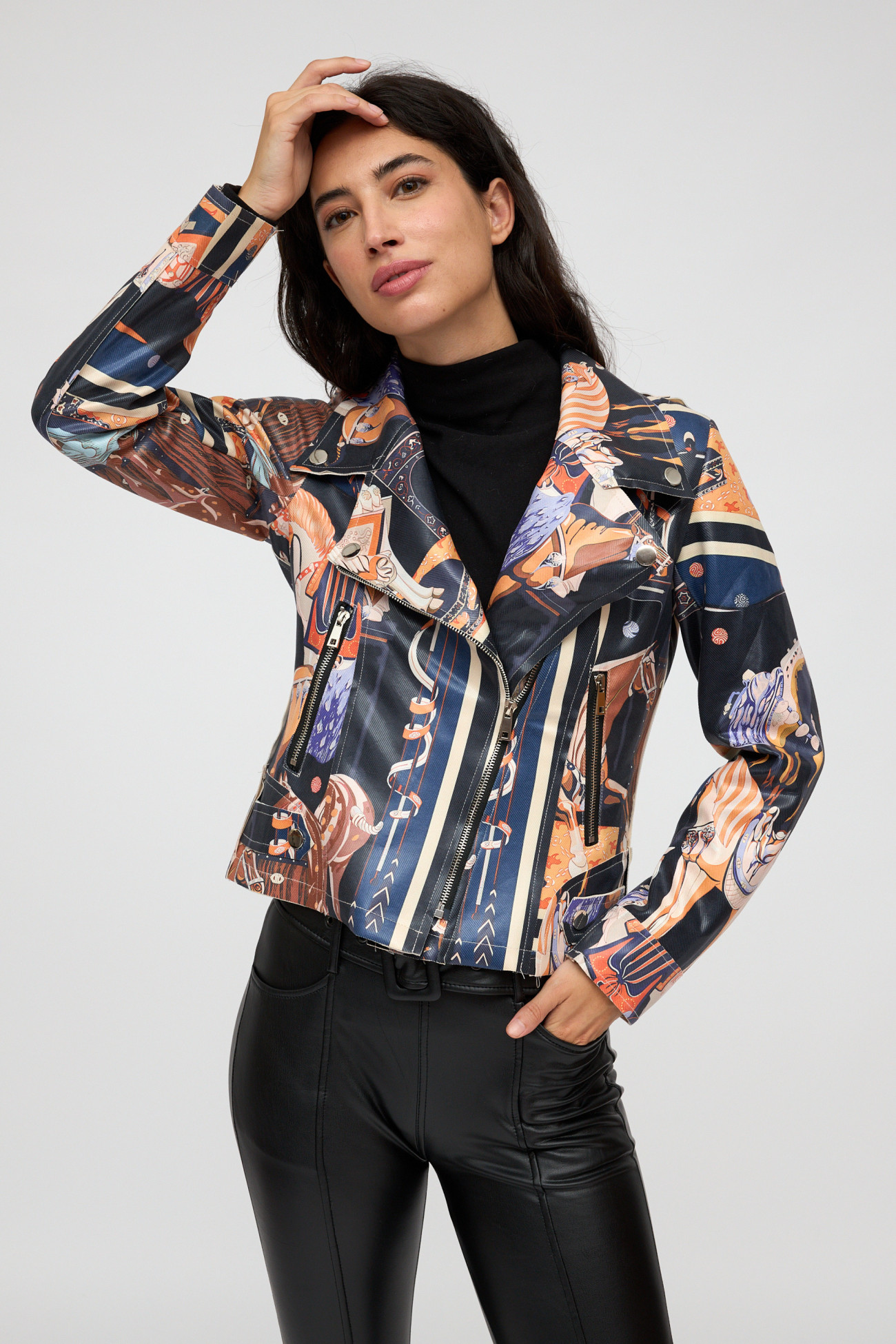 Chaqueta estampada de mujer