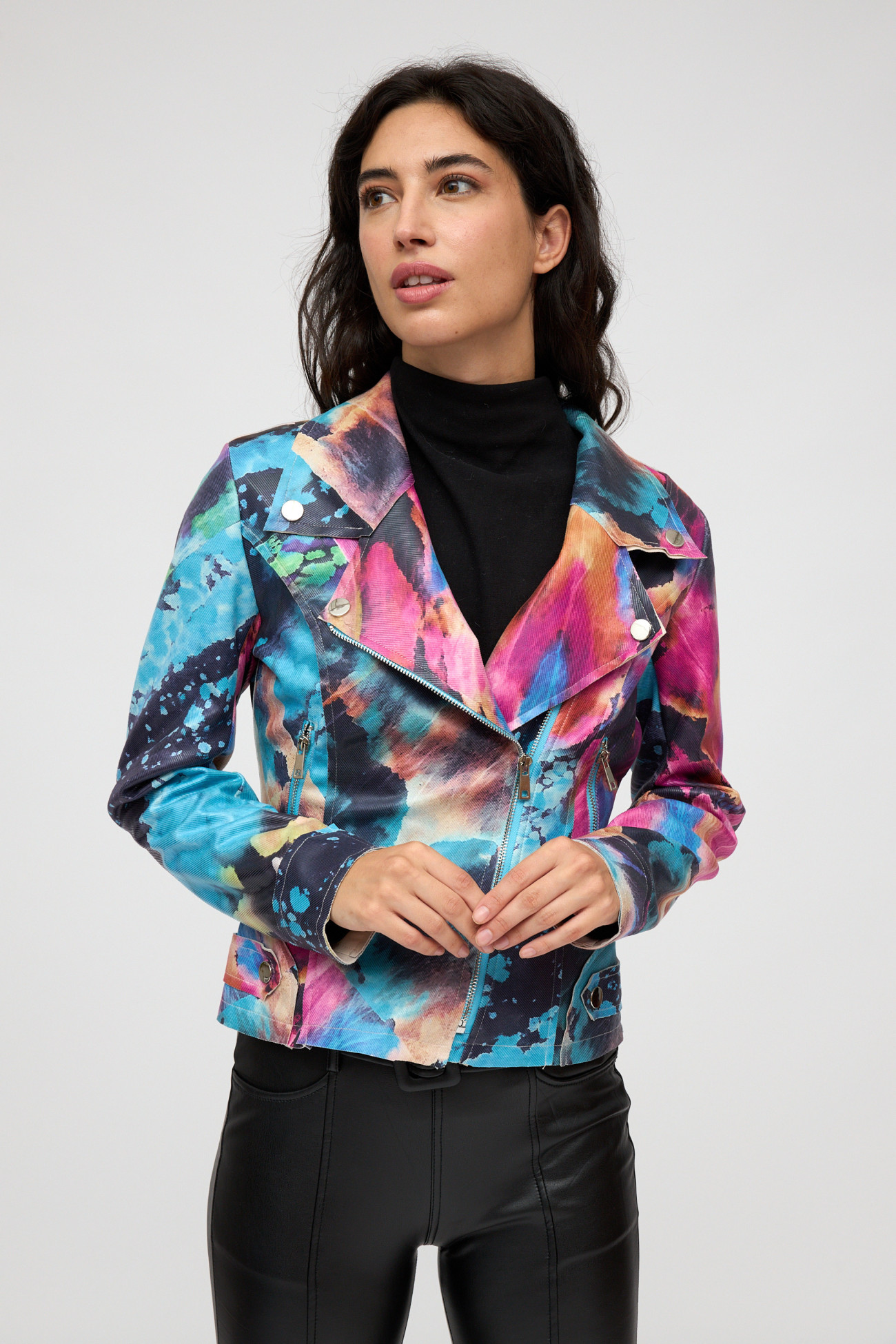 Chaqueta multicolor vibrante
