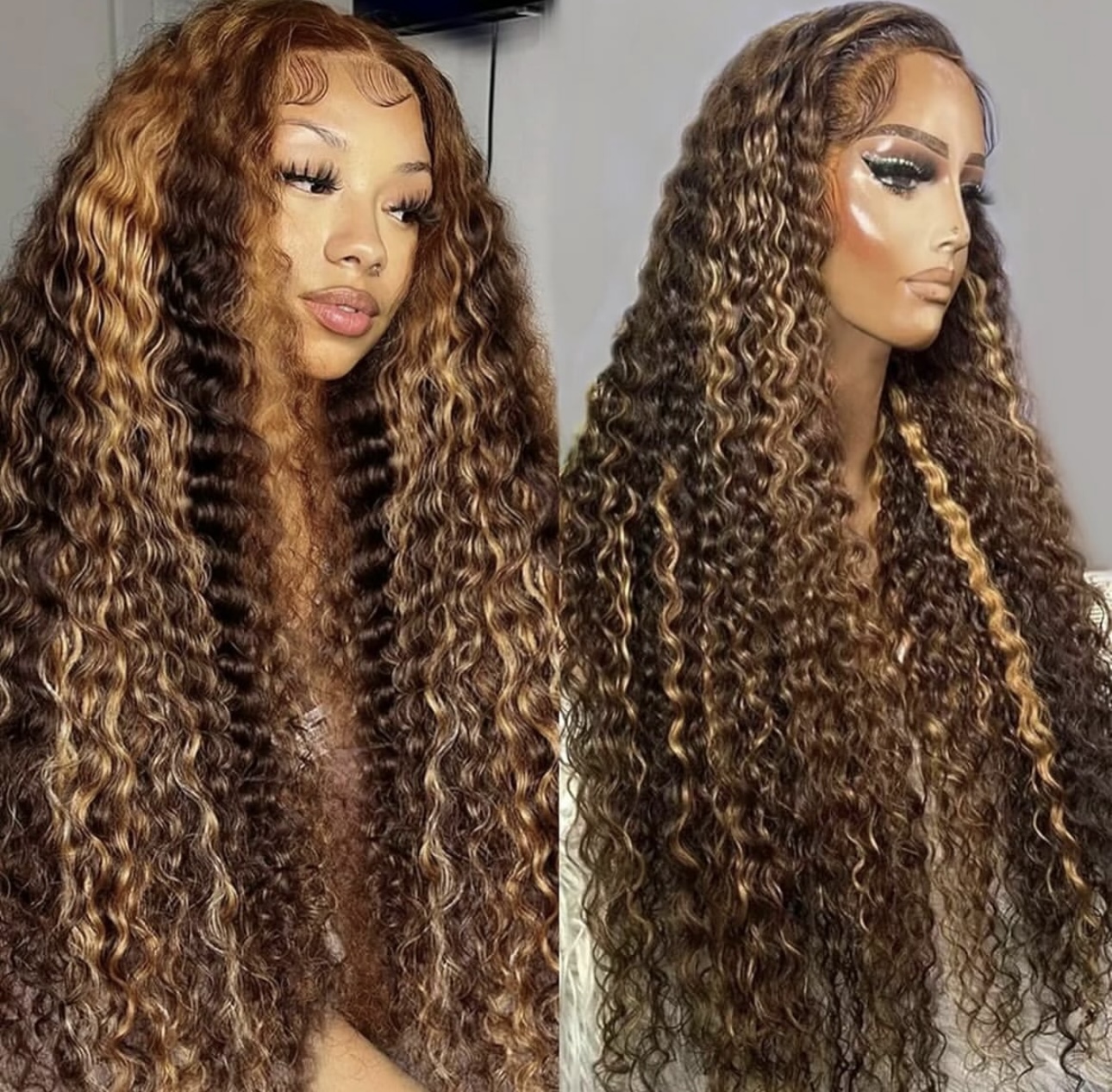 Highlighted Water Wave Wig