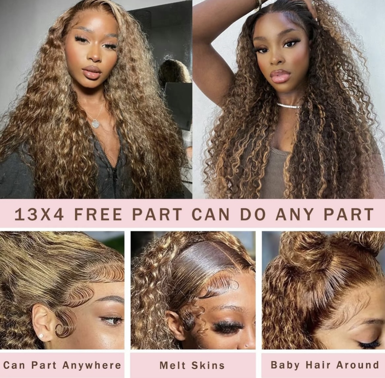 Highlighted Water Wave Wig