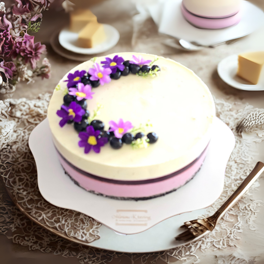 TORTA JARDÍN VIOLETA ELEGANTE