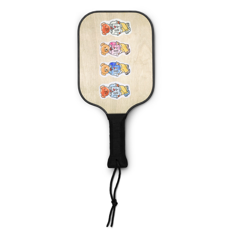 NYC teddy bear Pickleball paddle set