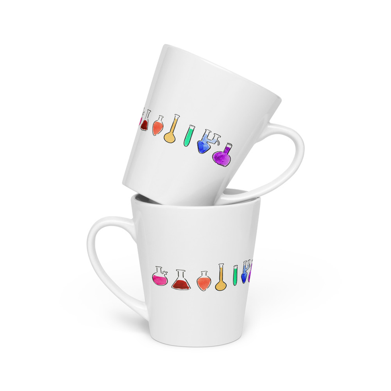chemistry glassware latte mug