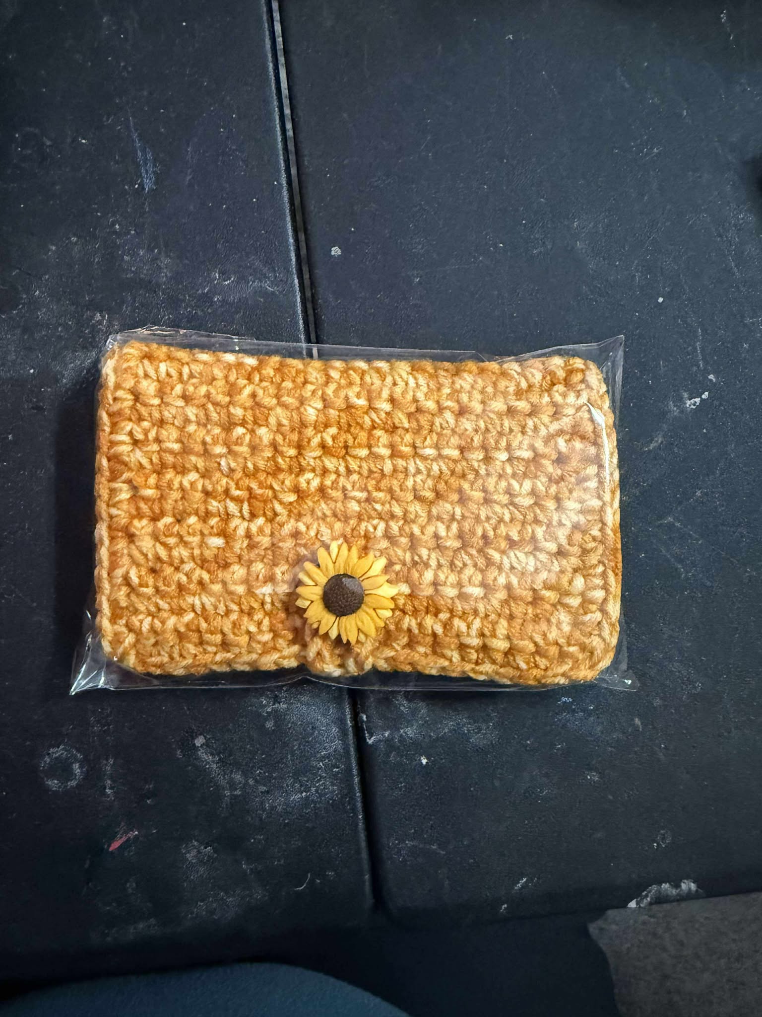 Handmade Crochet Sunflower Wallet