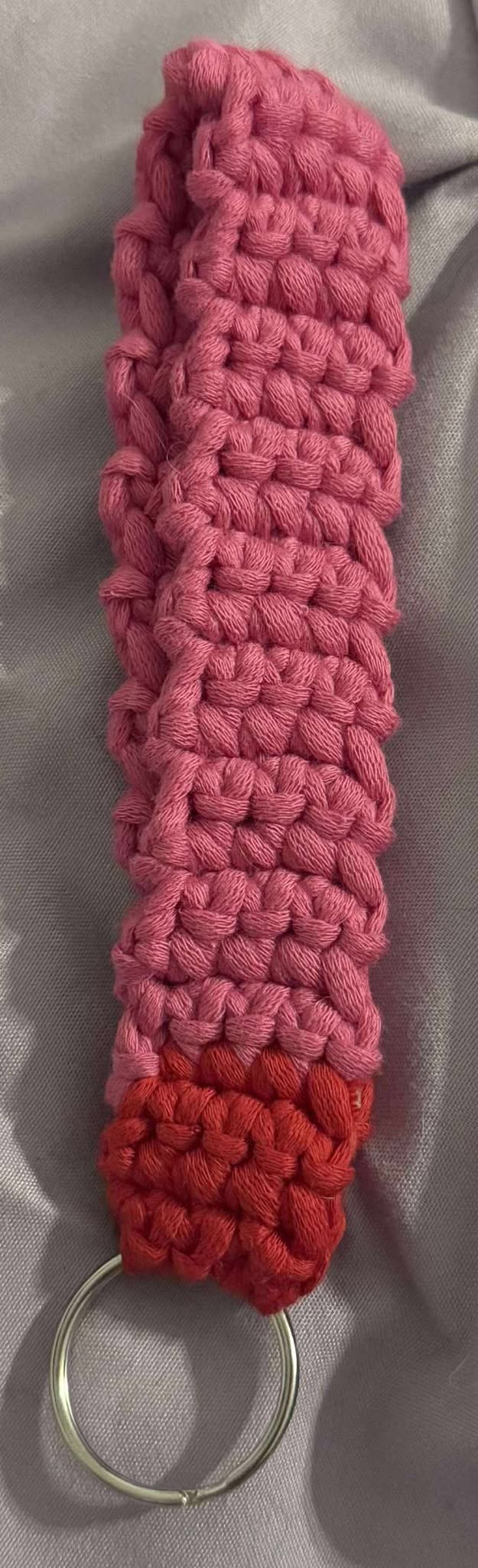 Handmade Pink crochet Keychain