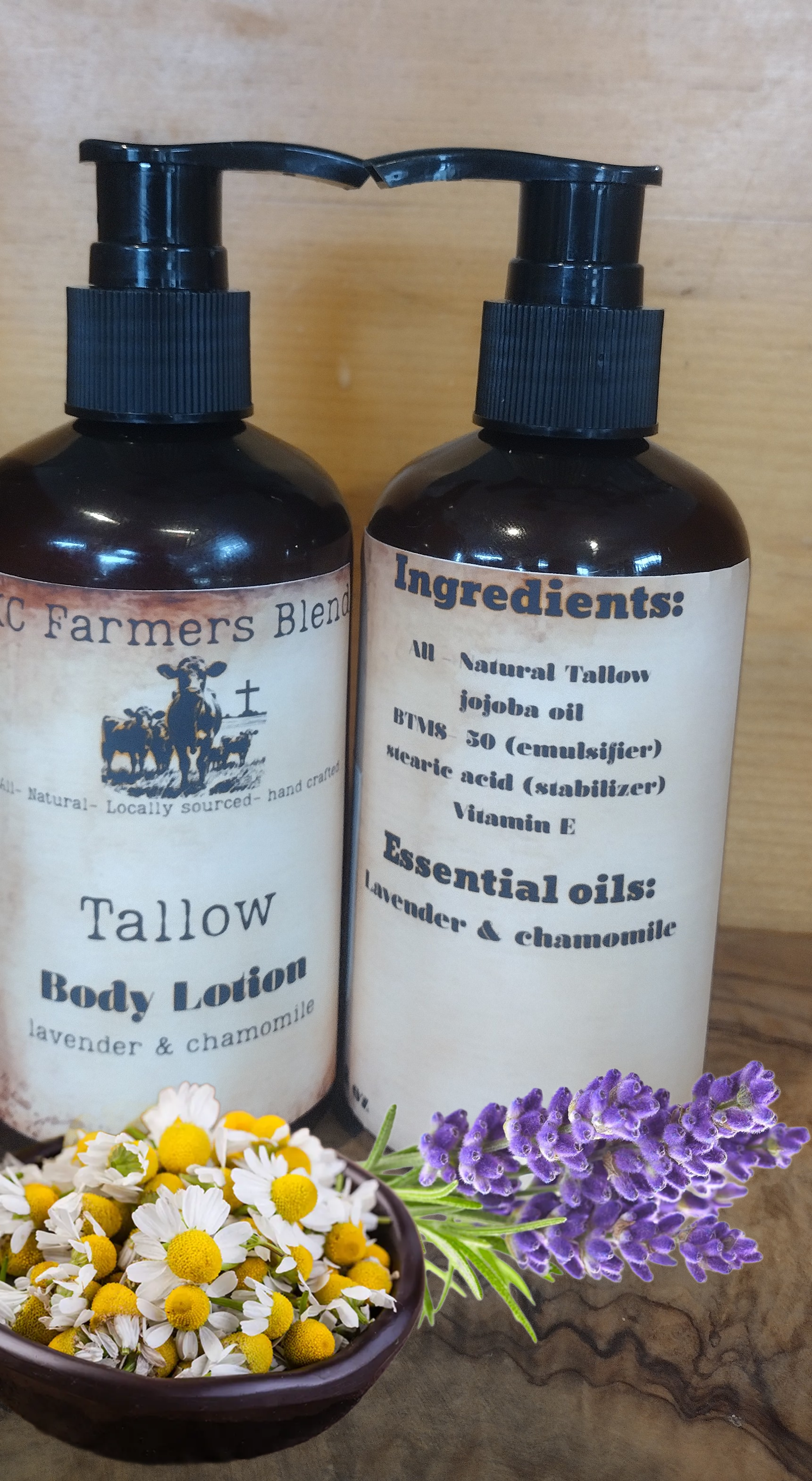 Tallow Body Lotion- lavender and chamomile