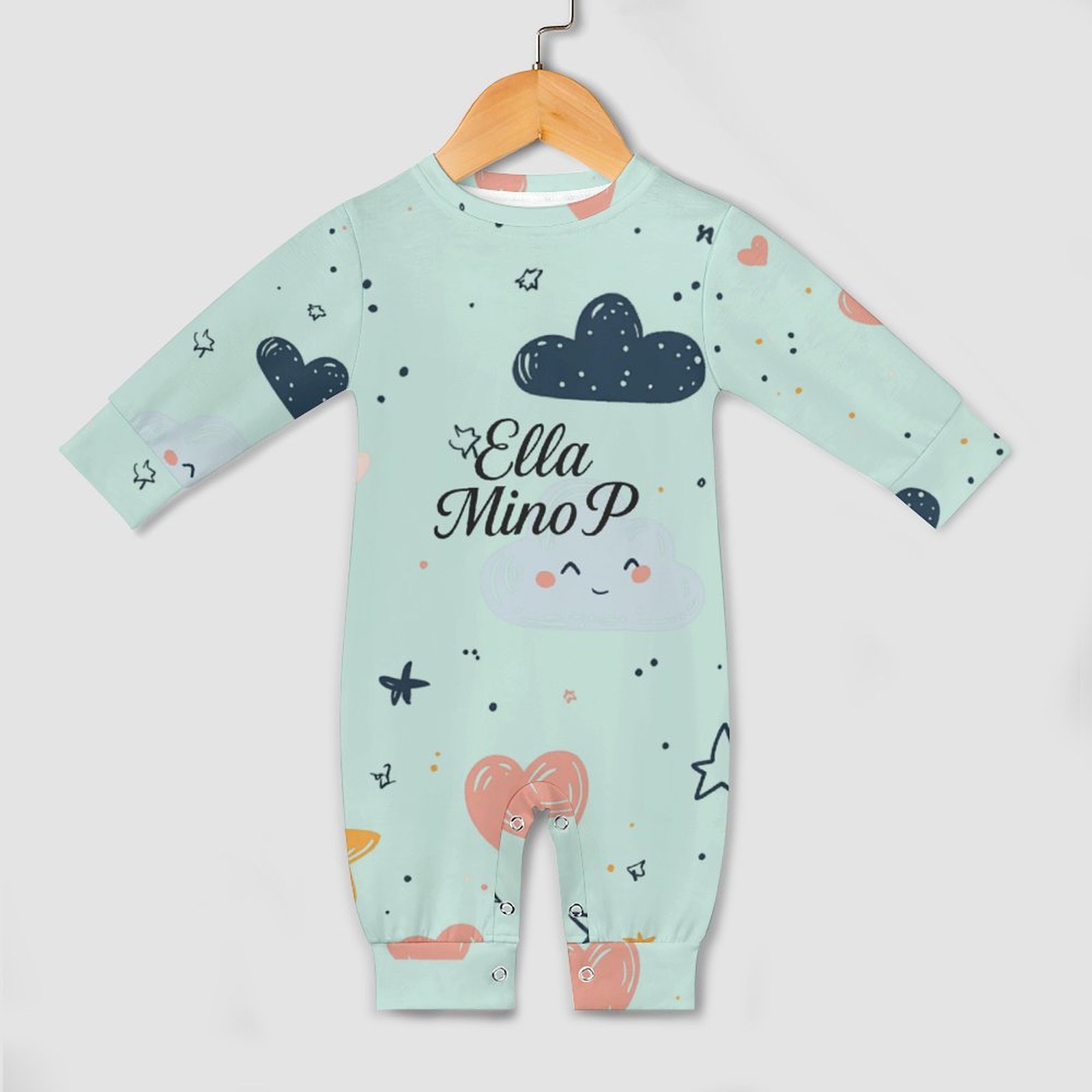 Tiny Tumbles Pastel Mint Romper