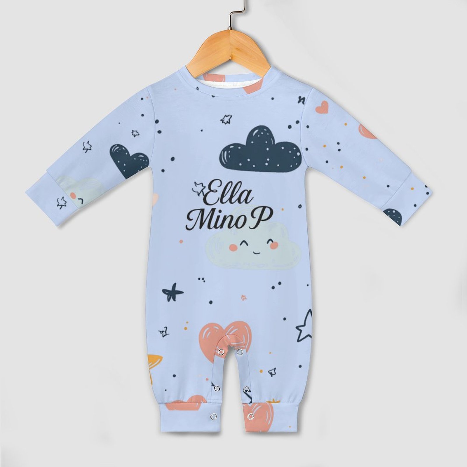 Tiny Tumbles Powder Blue Romper