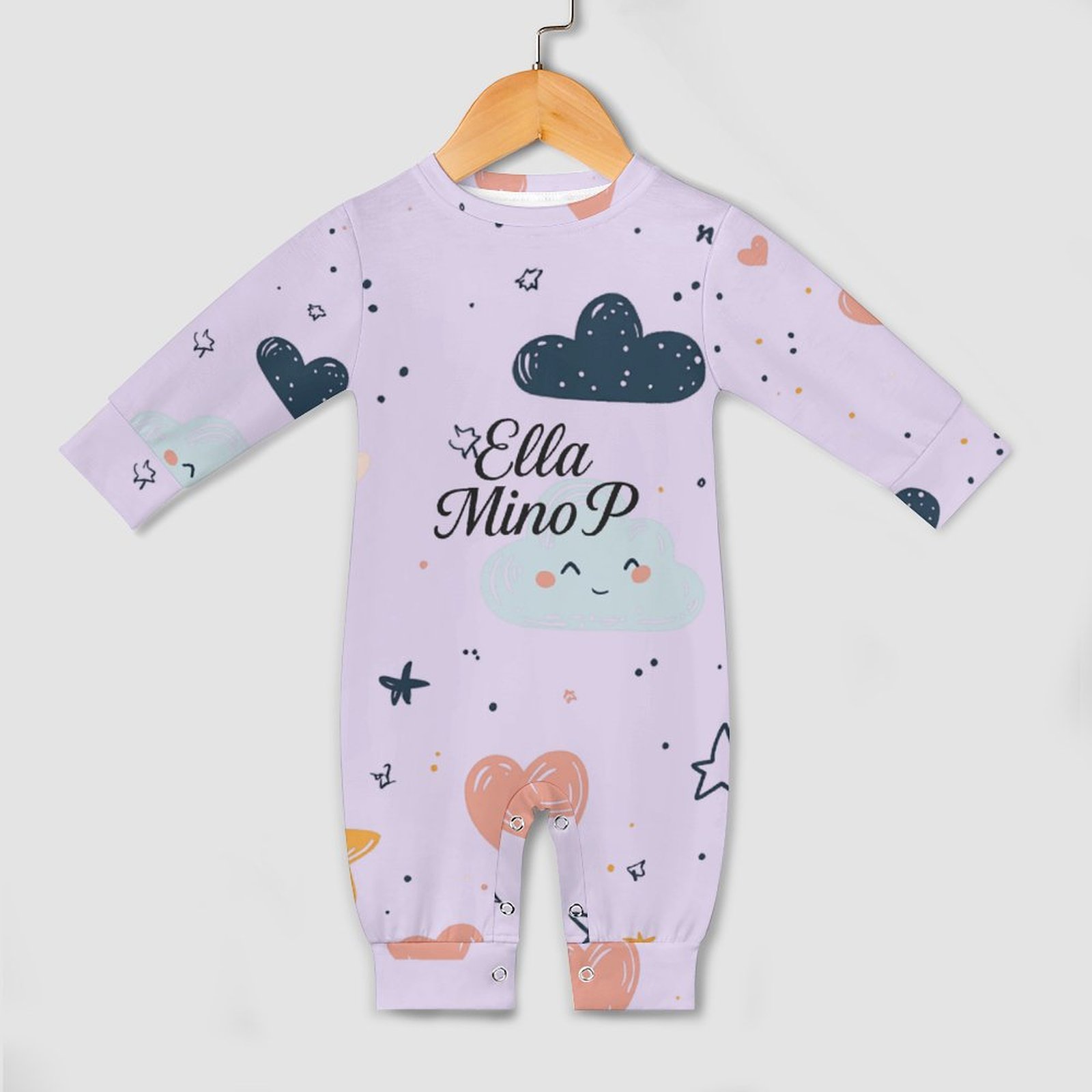 Tiny Tumbles Pastel Lavender Romper